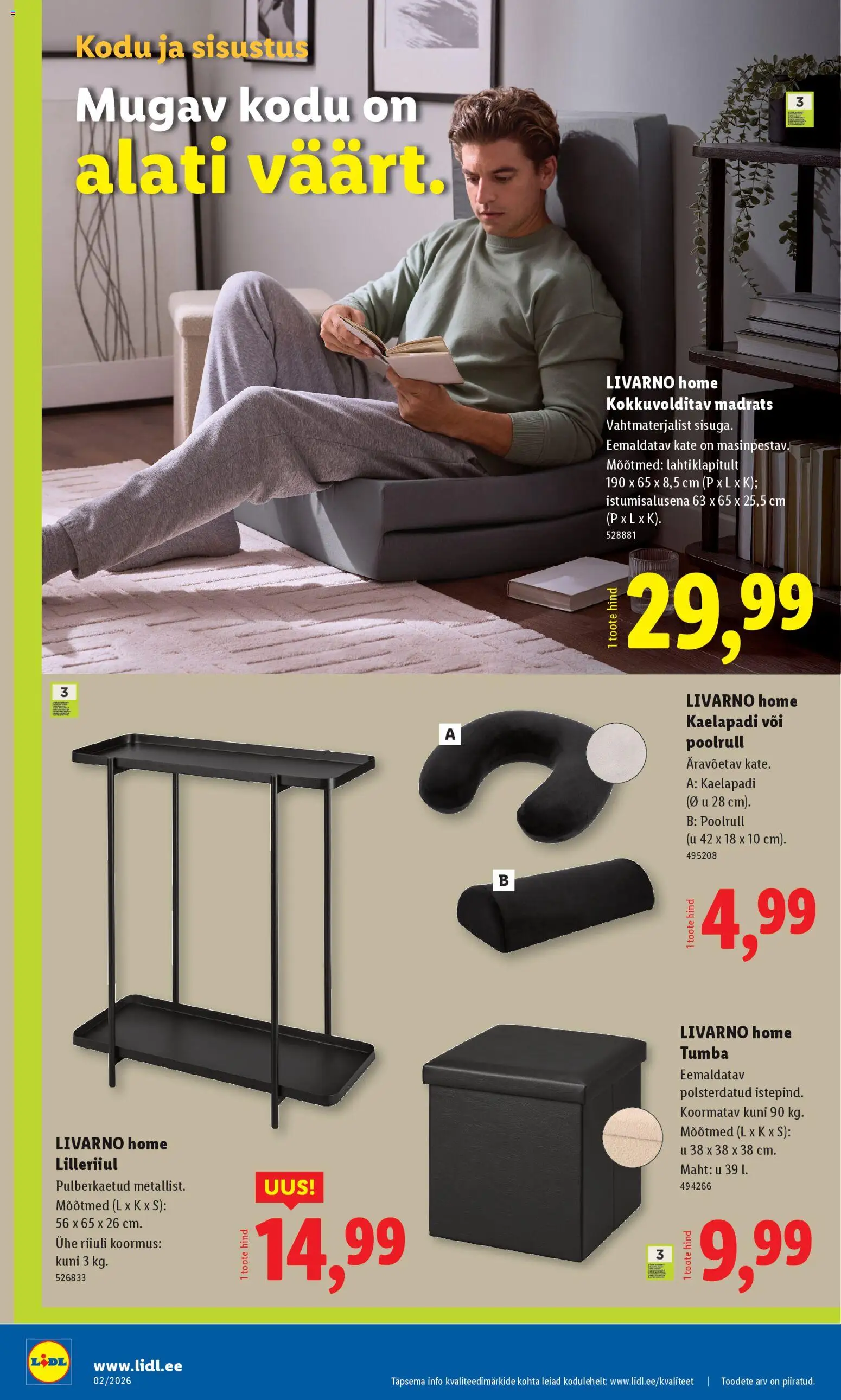 Lidl kliendilehe eelvaade alates 2026.01.05