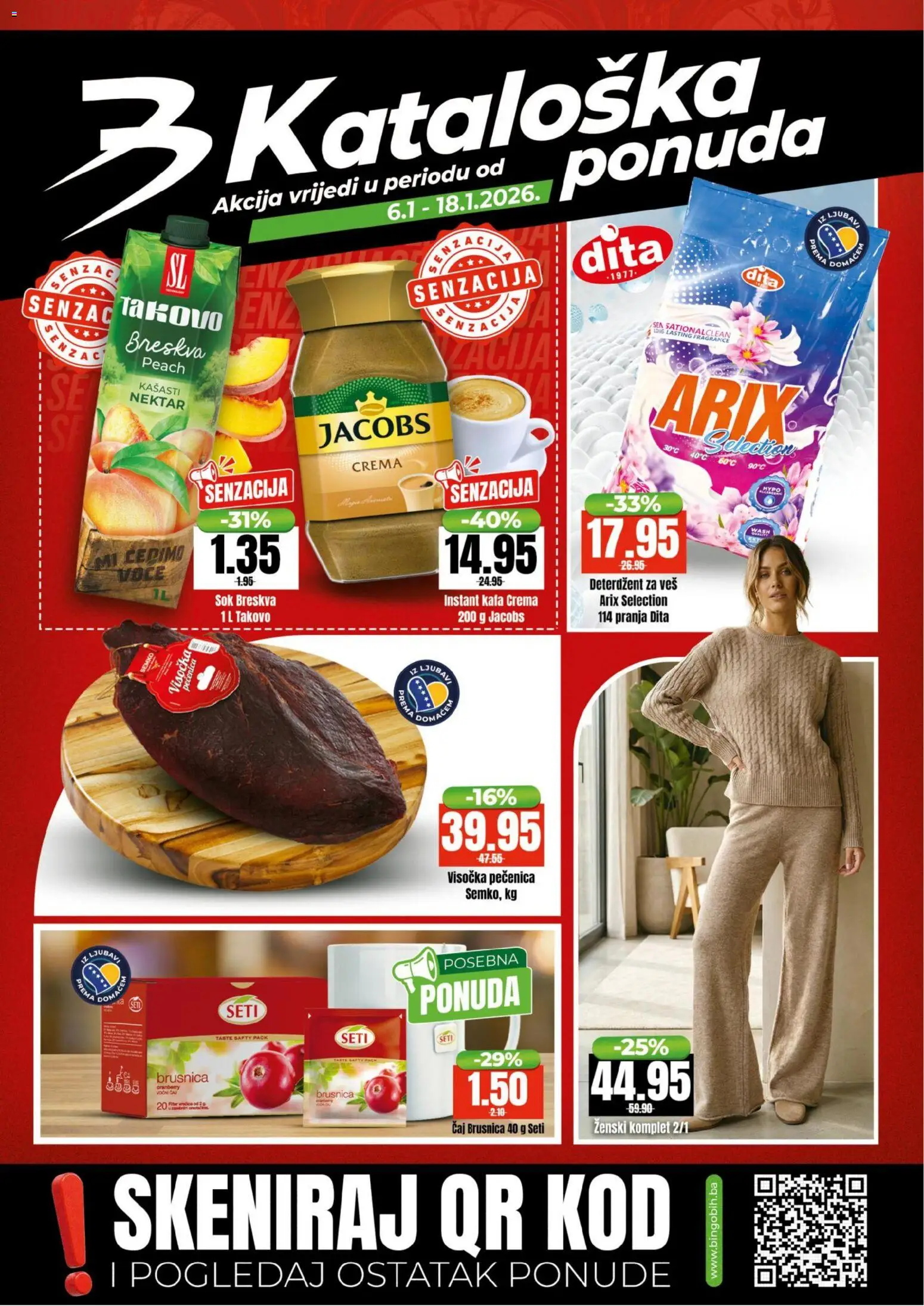 Pregled letka Katalog trgovine Bingo vrijedi od 2026.01.06