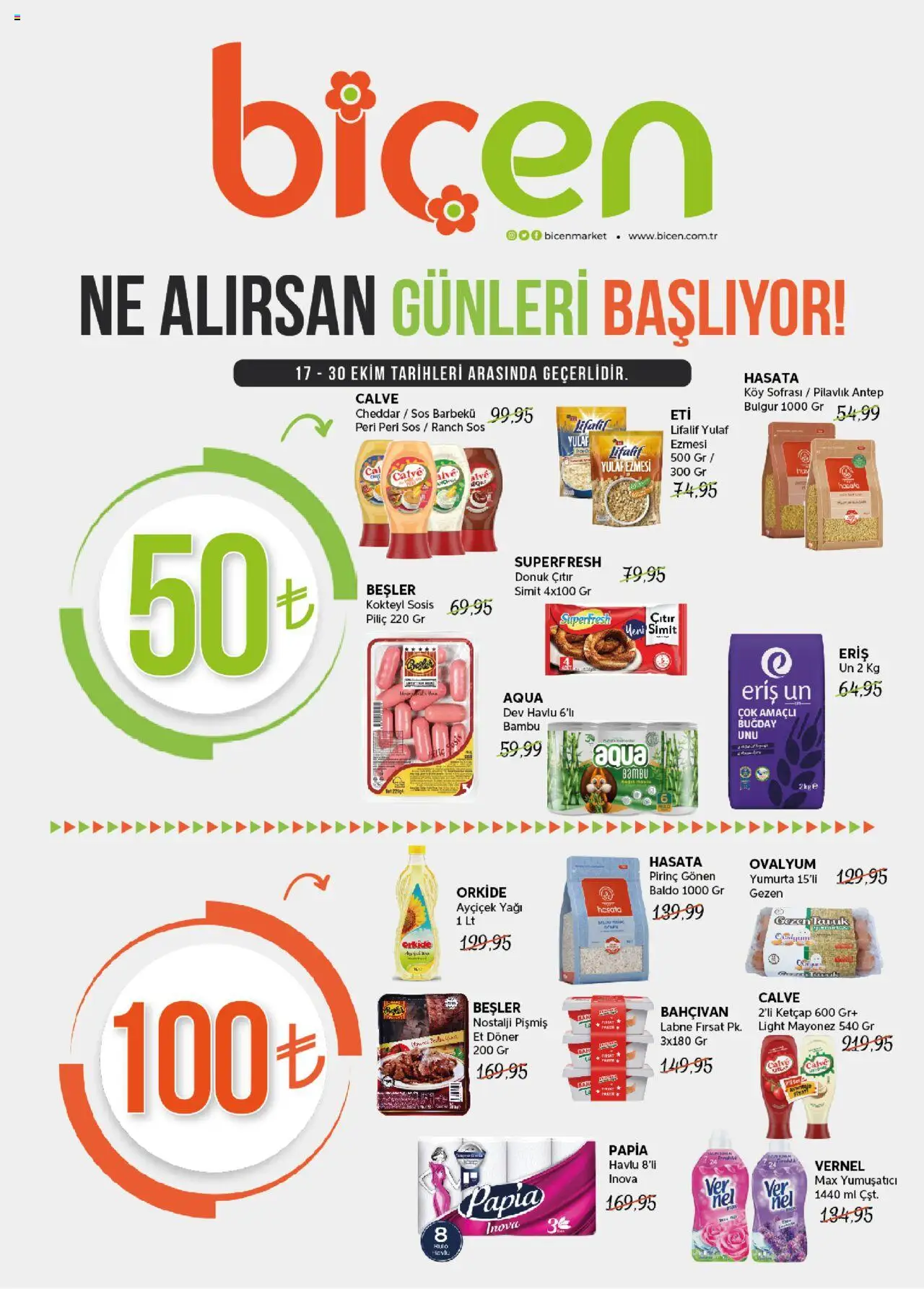 Biçen Market Katalog (17 - 30 Ekim 2025) - Sayfa numarası 1