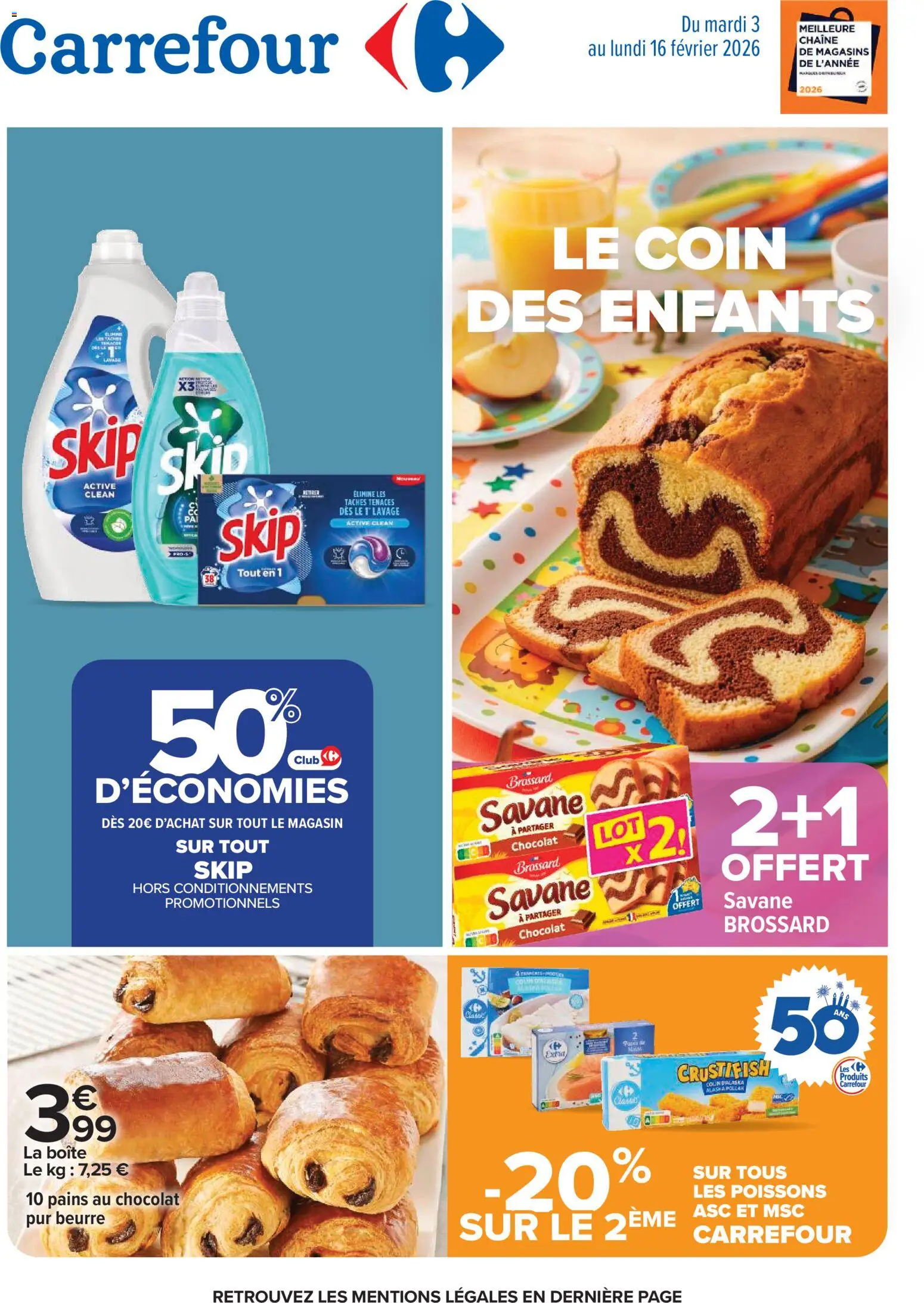 Prévisualisation de Catalogue de la semaine 6 du magasin Carrefour formulaire valide 03/02/2026 - Poissons, Chocolat, Beurre, Skip