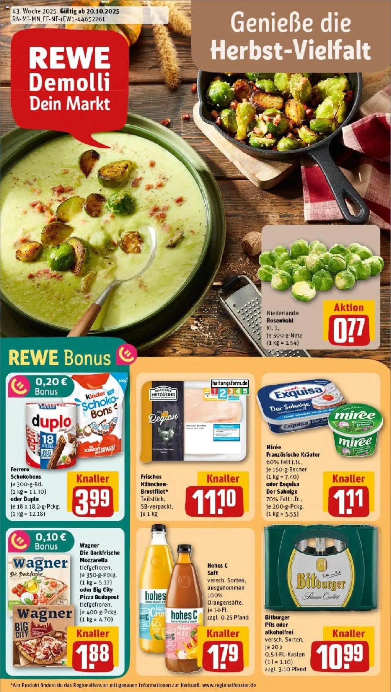 REWE Prospekt ab 19.10.2025 nächste Woche - Prospekt Edermünde / Grifte	