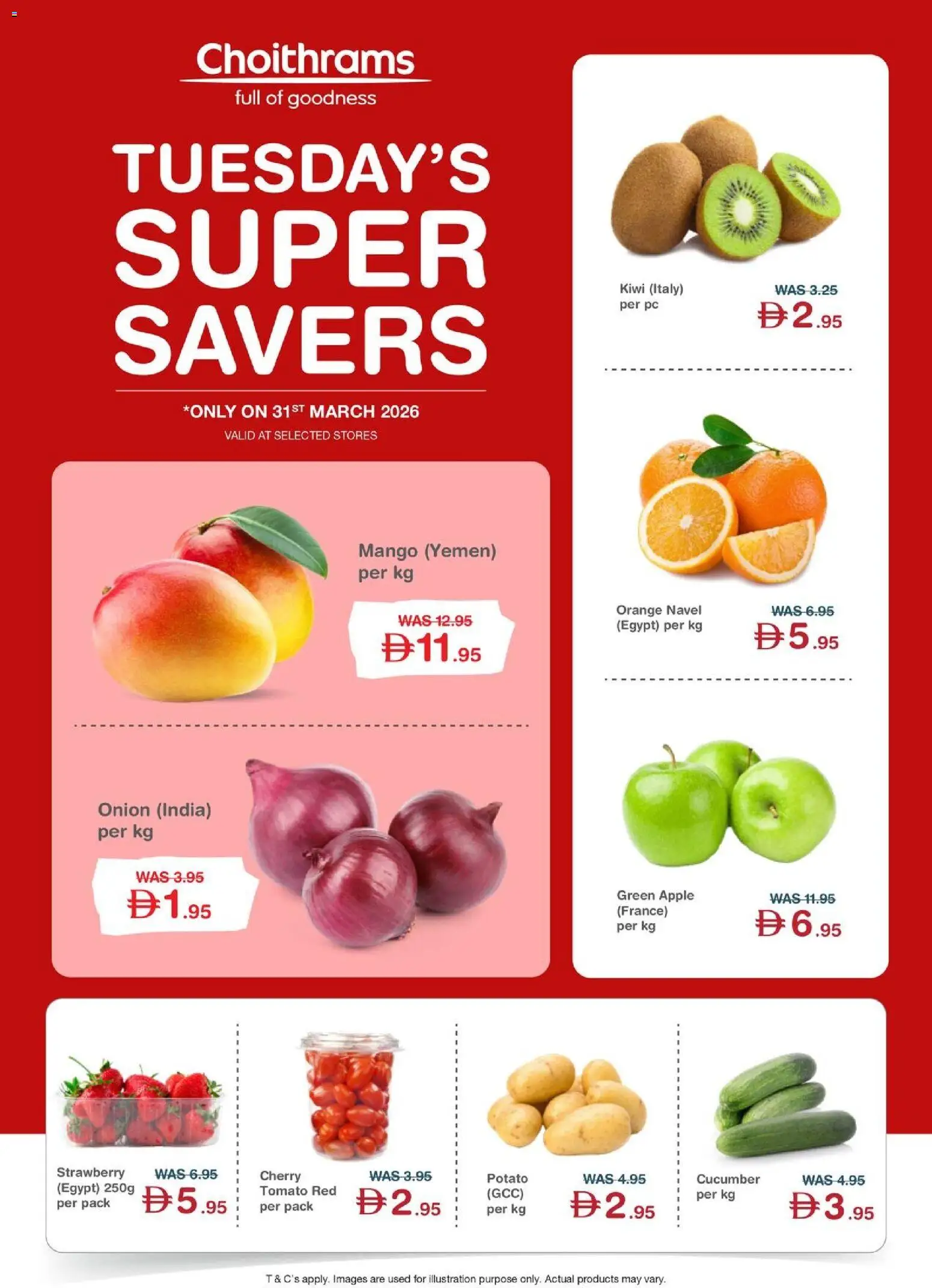 Preview of the catalogue Choithrams catalogue - Tuesdays super savers of store Choithrams valid from 31 Mar, 2026