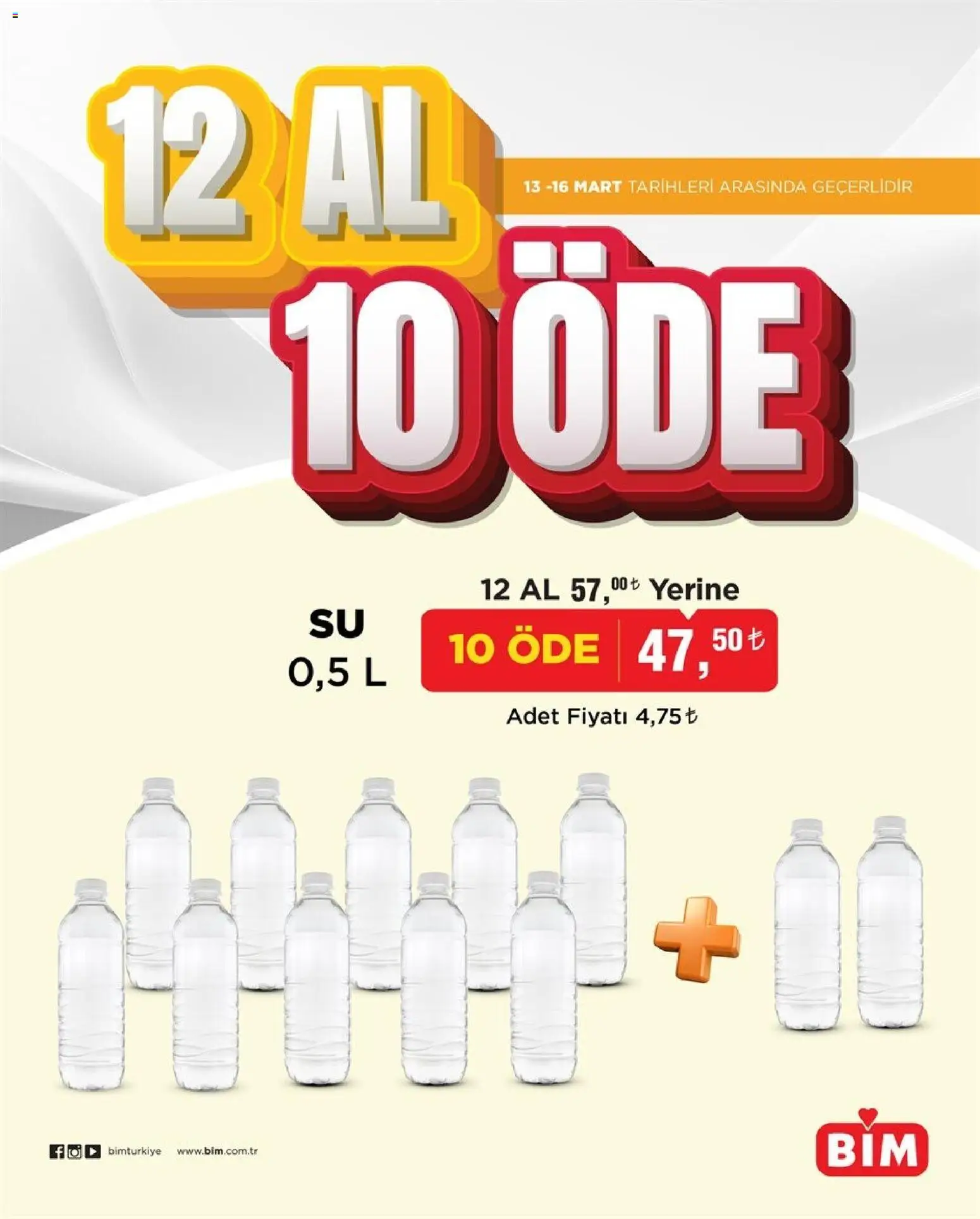 BİM BİM - 12 AL 10 ÖDE, İndirim 13.03.2026 - Broşürünün önizlemesi