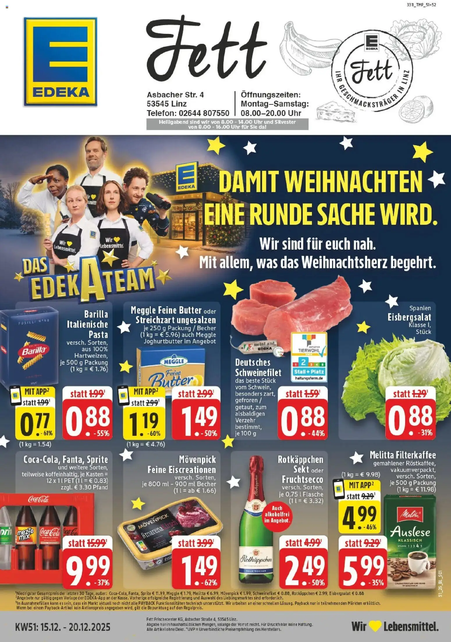 Vorschau von dem Prospekt des Geschäftes Edeka, gültig ab dem 15.12.2025