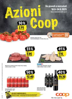Vorschau des Merkblatts Una settimana di azioni vom Shop Coop gültig von 18.09.2025 bis 24.09.2025