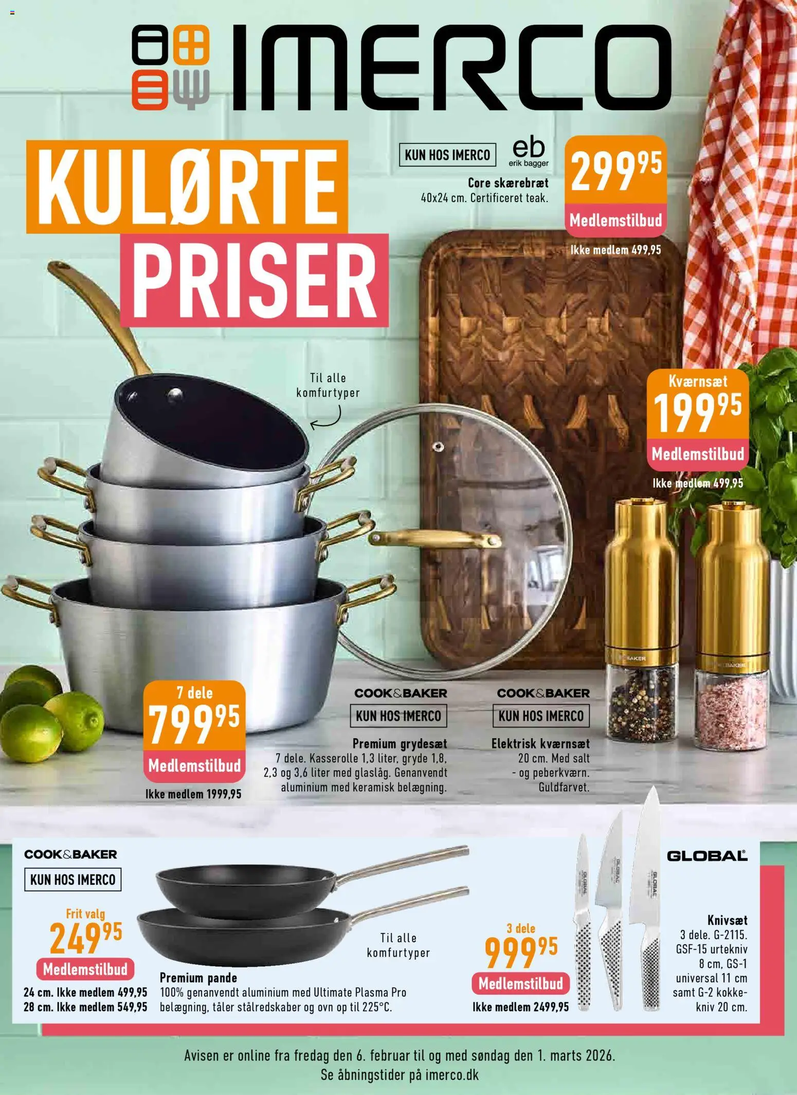 Eksempel på tilbudsavis Kulørte Priser fra butik Imerco gyldig fra 06/02/2026
