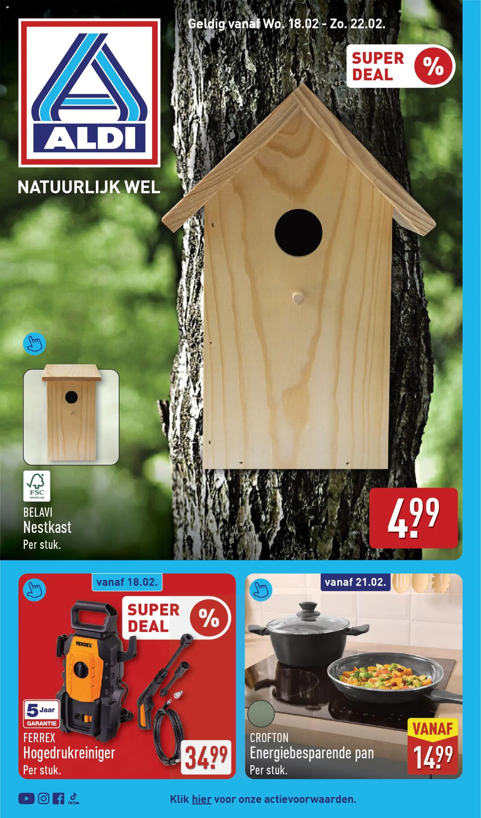 Voorbeeld van Non food folder van winkel Aldi geldig vanaf 18-02-2026 - Hogedrukreiniger, Pan