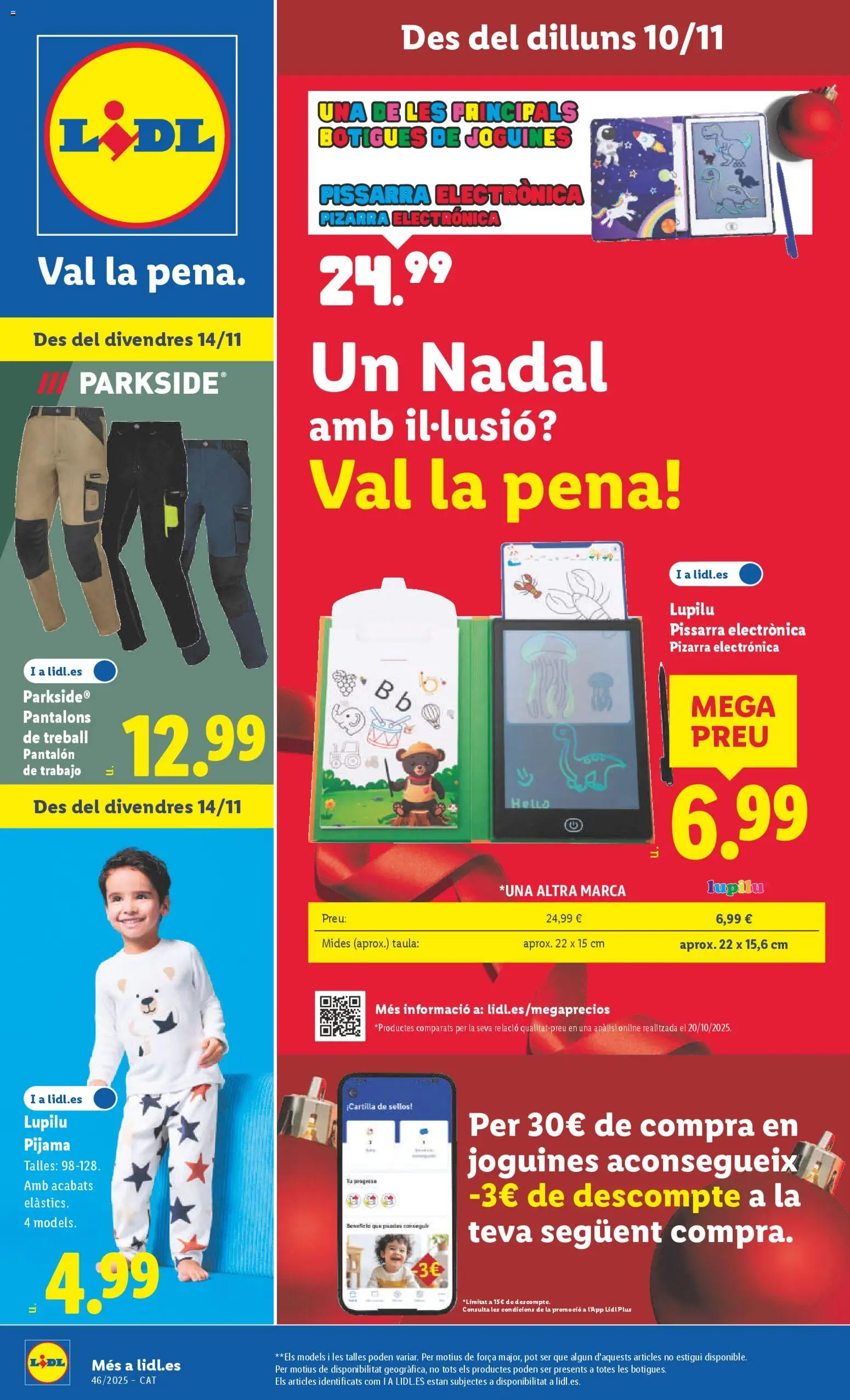 Vista previa del folleto de la tienda Lidl válido desde el 10/11/2025 - Pijama, Pantalón de trabajo