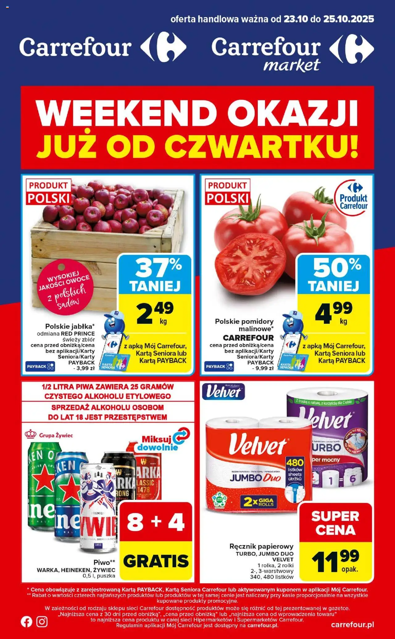 Carrefour Weekend okazji już od czwartku od 23.10.2025 - Nowa Gazetka - Numer strony 1