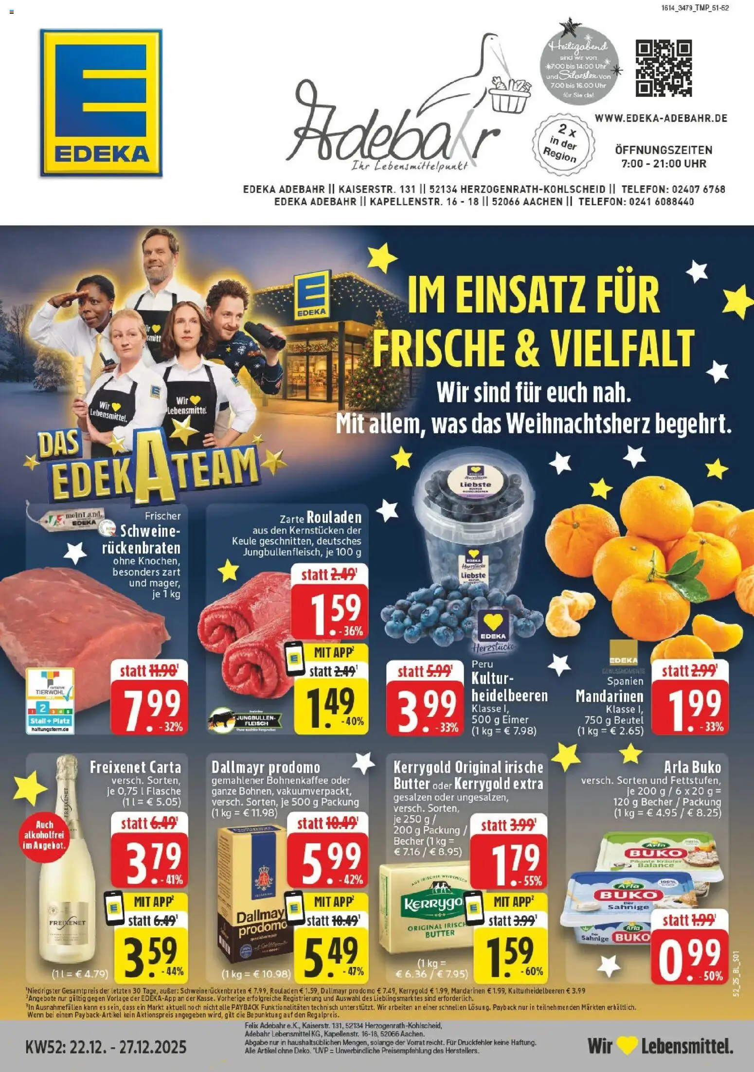 Vorschau von dem Prospekt des Geschäftes Edeka, gültig ab dem 22.12.2025