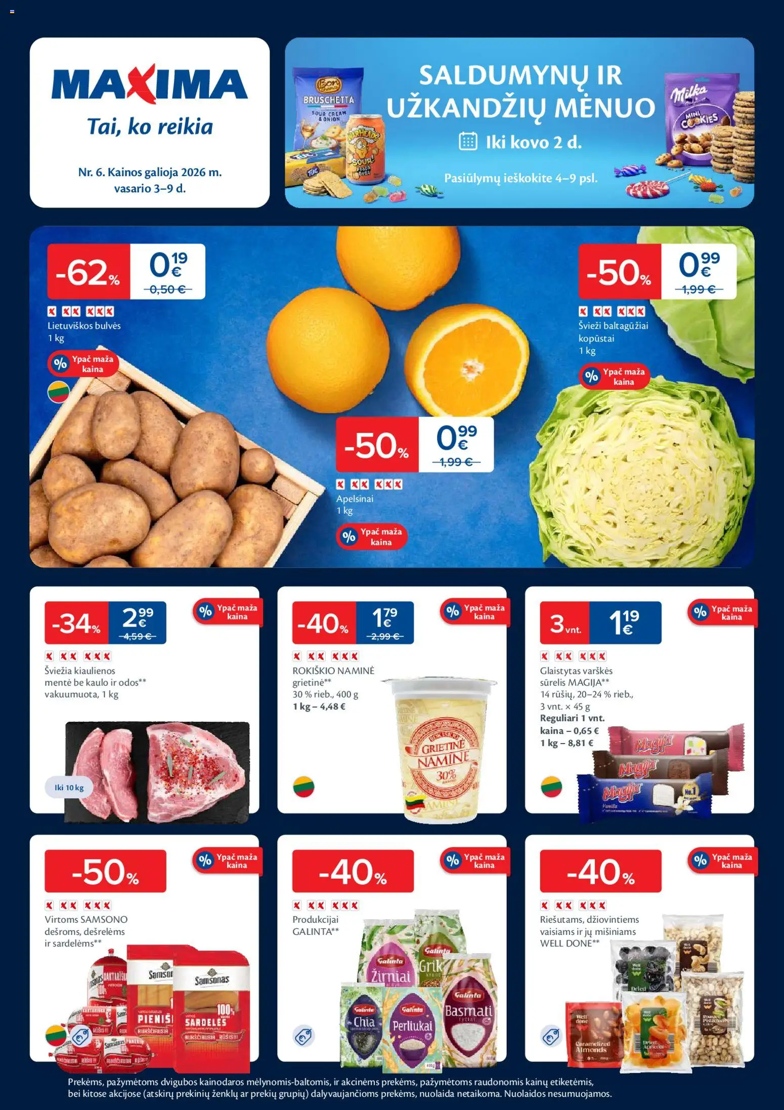 MAXIMA parduotuvės leidinio Leidinys galiojančio nuo 2026.02.03 peržiūra