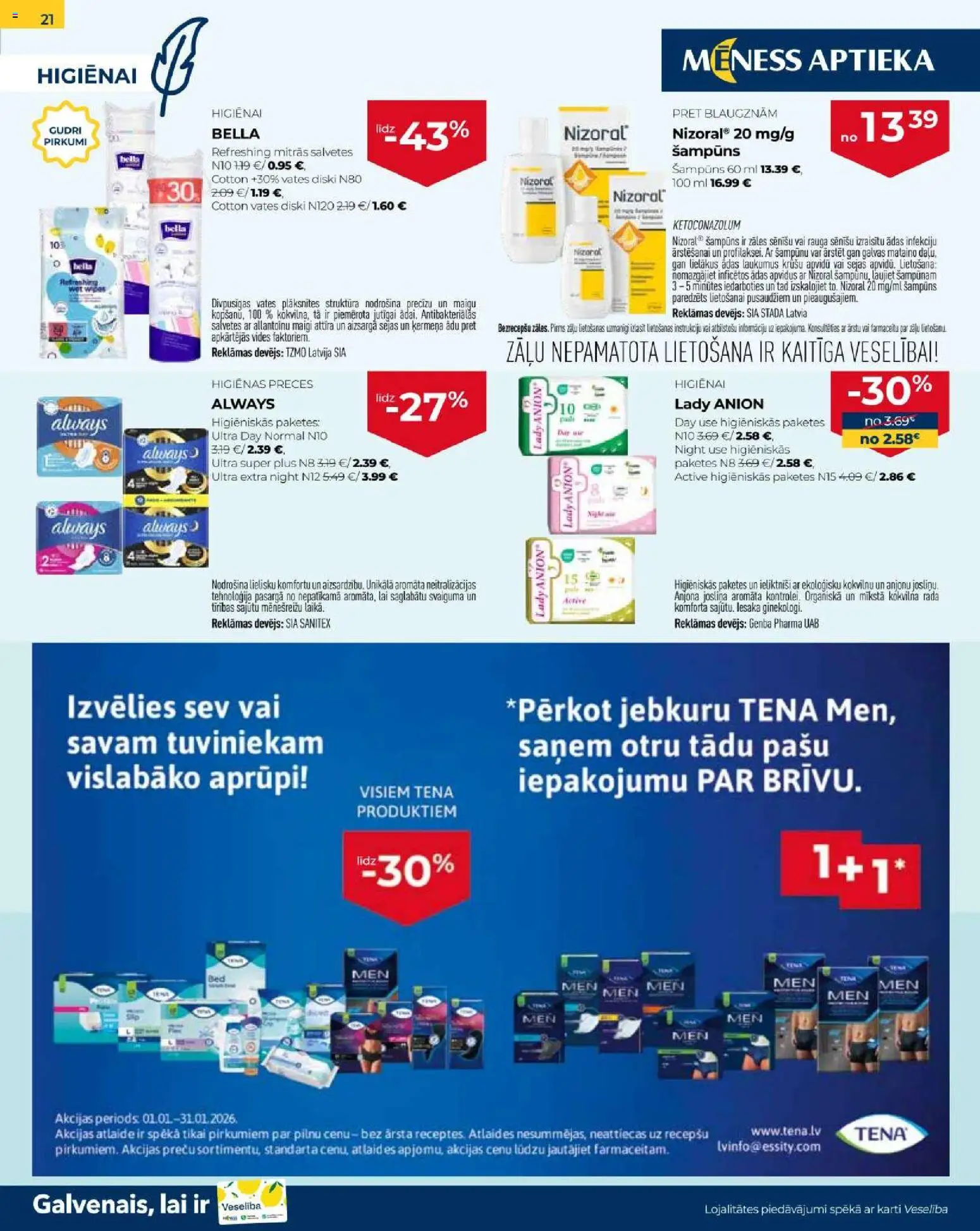 Skatīt Mēness aptieka akciju bukletu, derīgs no 2026.01.01