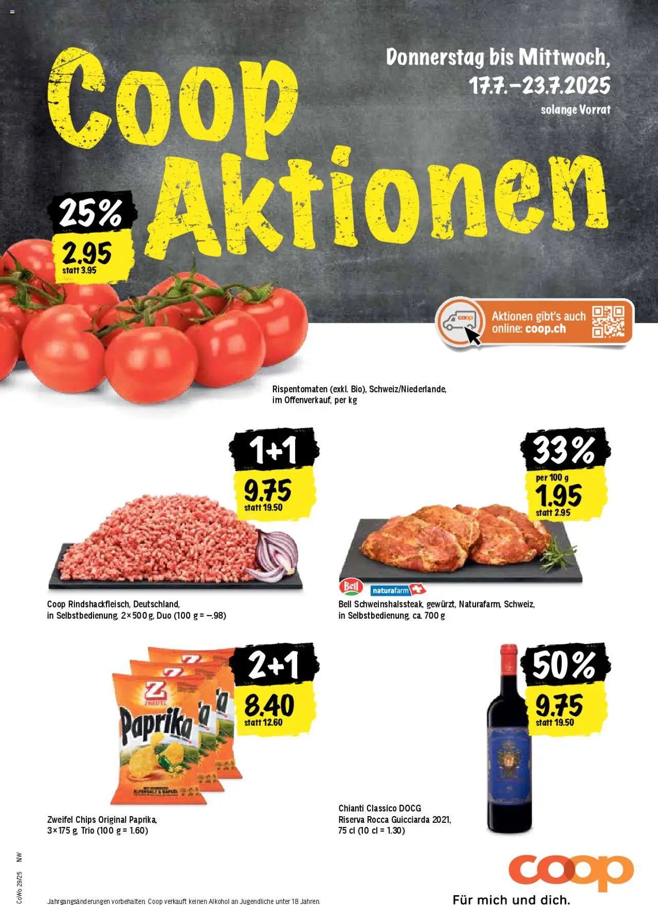 Coop Aktionen ab 17.07.2025 - Nächste woche - Seitennummer 1 - Paprika, Chips