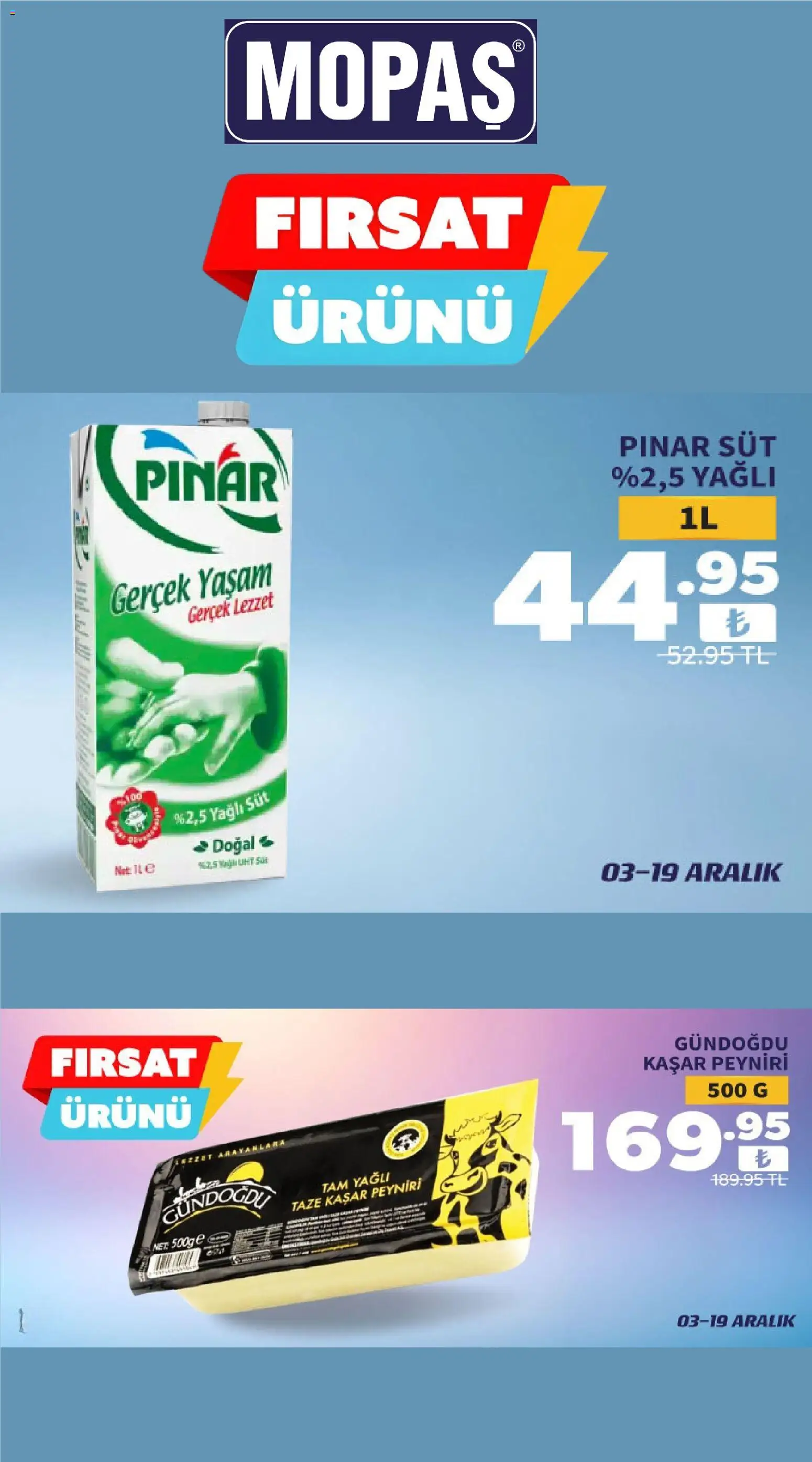 Mopaş Katalog 03.12.2025 - Broşürünün önizlemesi - Süt