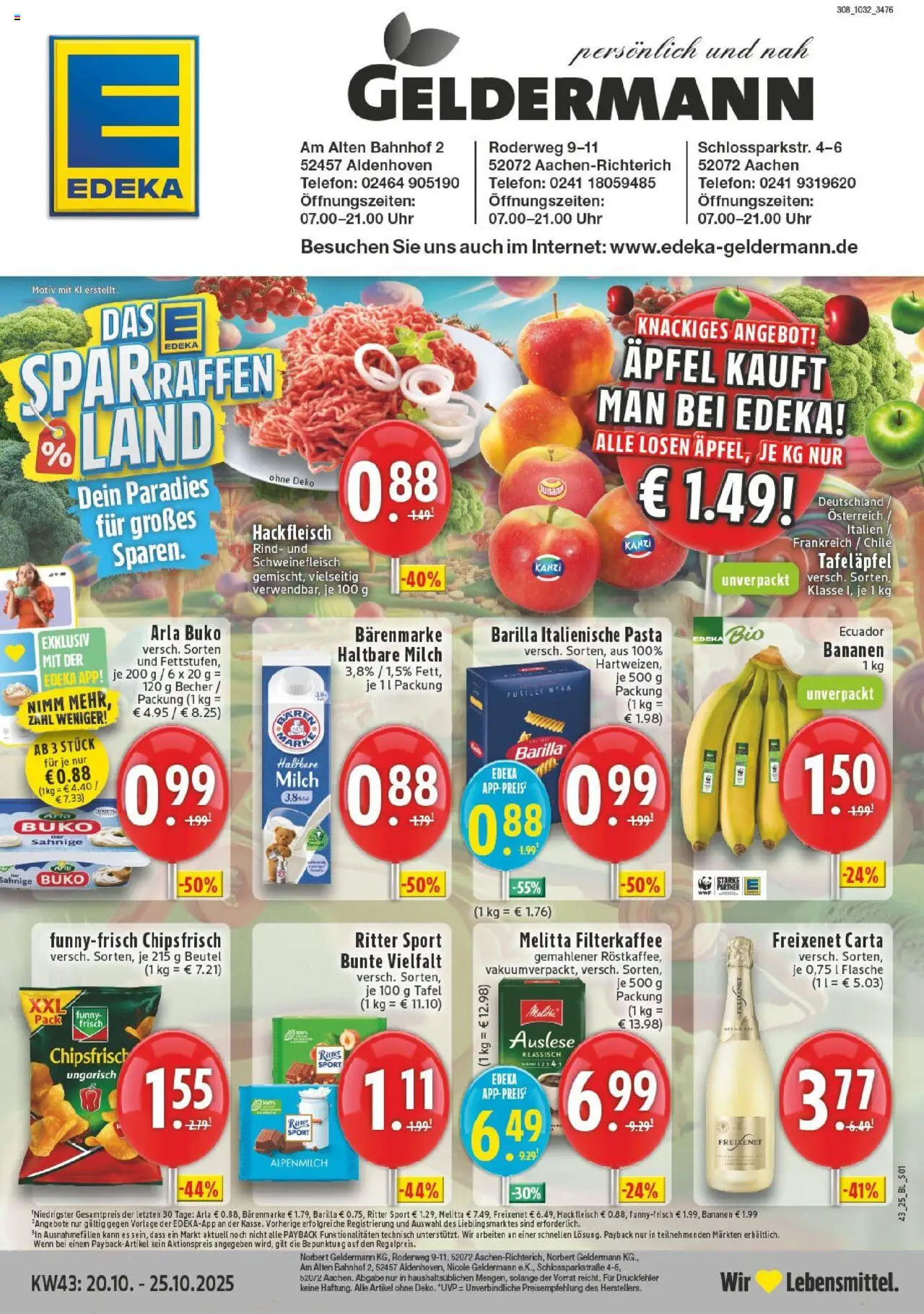 EDEKA Prospekt ab 19.10.2025 - Prospekt Aachen Online