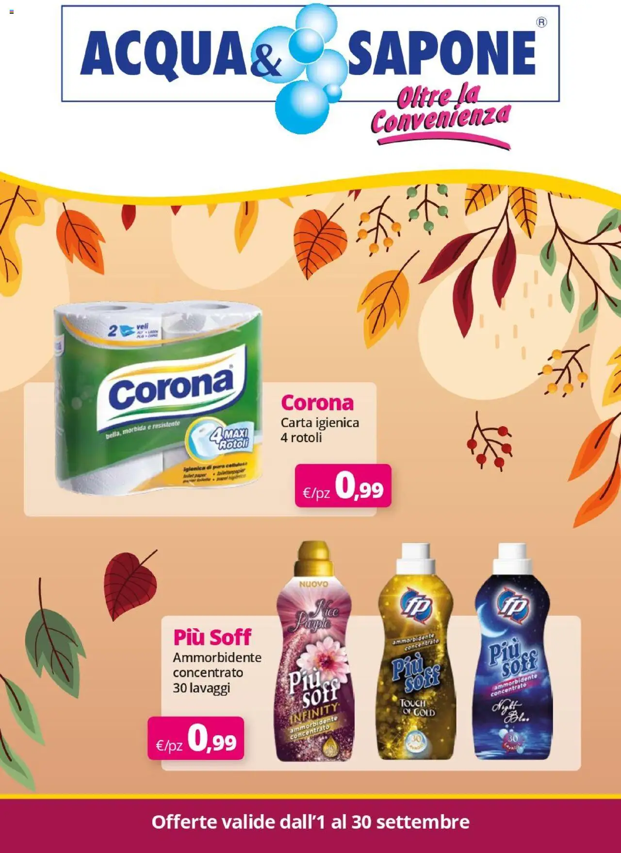 Volantino Acqua e Sapone valido da 01/09/2025 numero di pagina 1