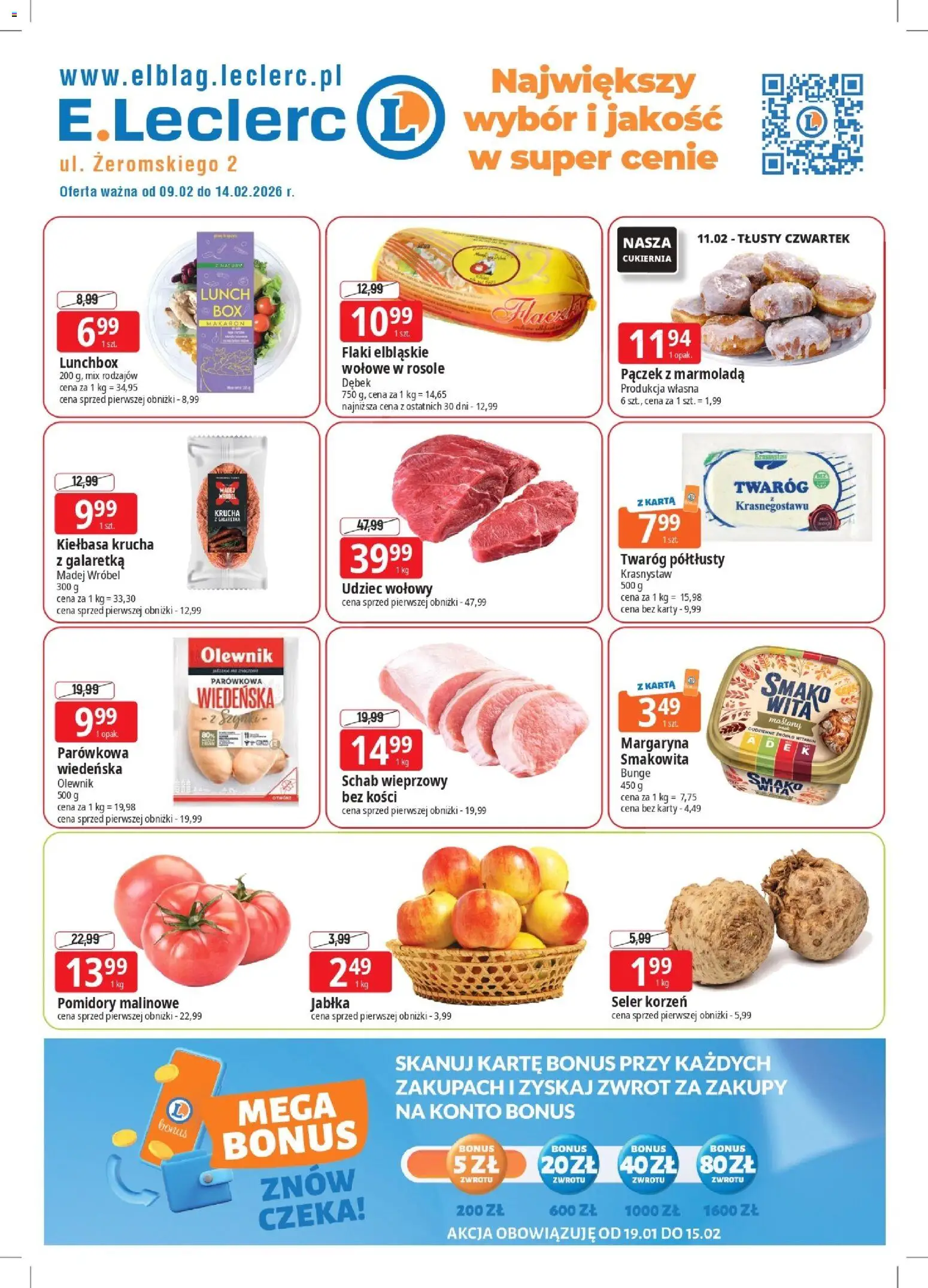 Pogląd gazetki "Elbląg" ze sklepu E.Leclerc ważnej od 09.02.2026