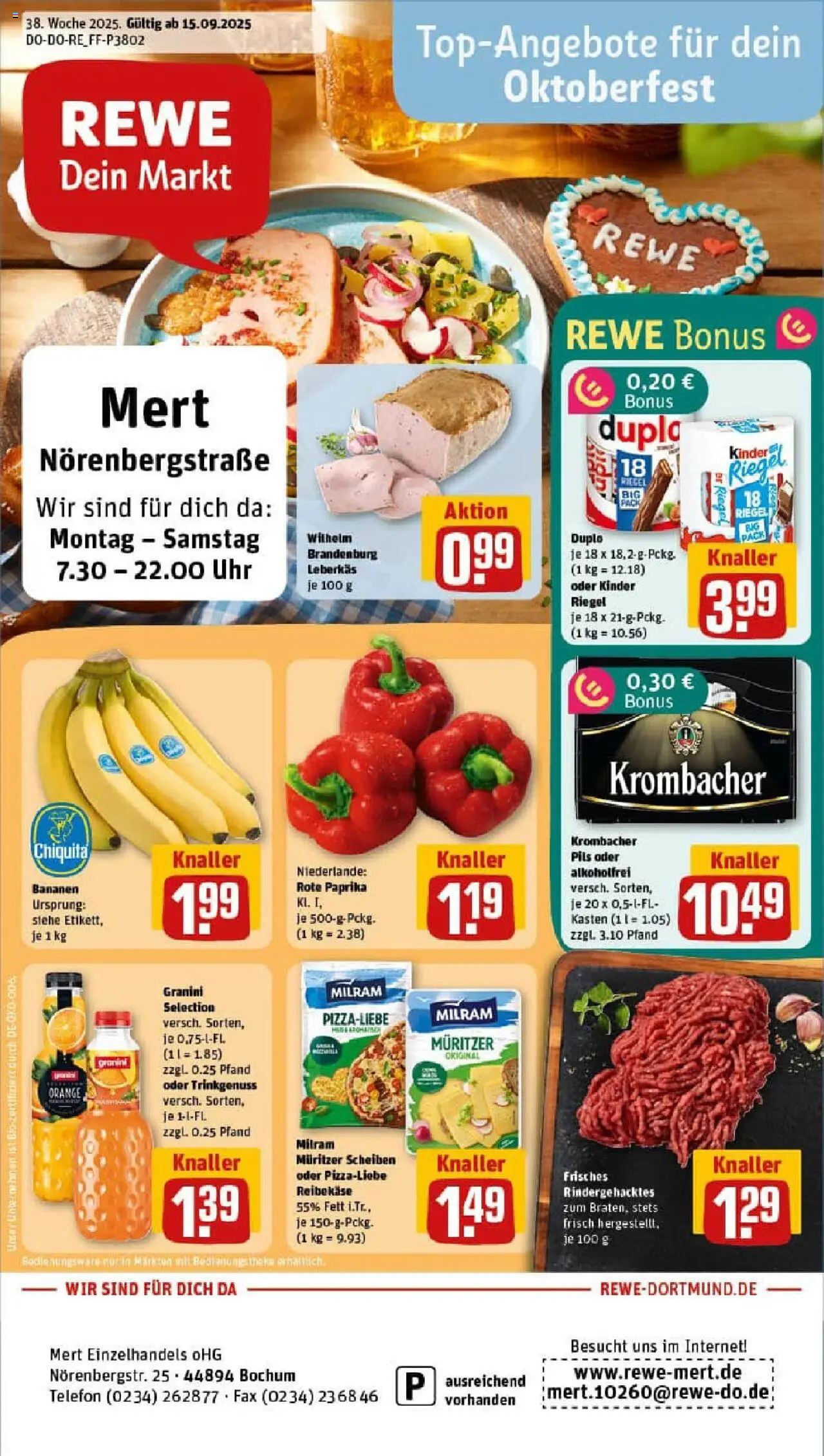 REWE Prospekt ab 14.09.2025 nächste Woche - Prospekt Bochum	