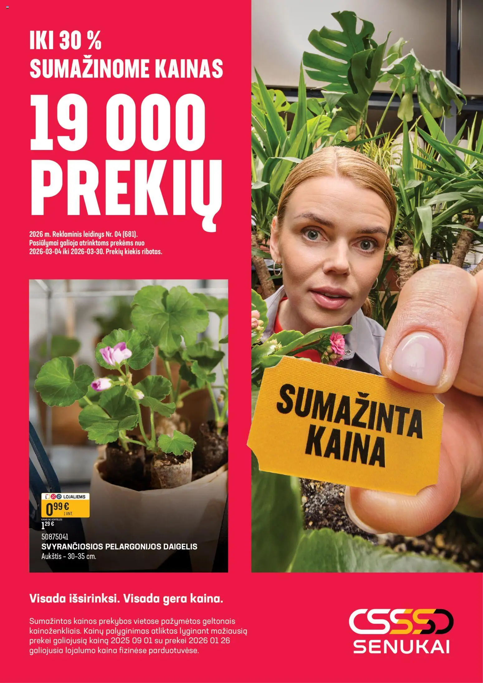Senukai parduotuvės leidinio Senukai leidinys galiojančio nuo 2026.03.04 peržiūra