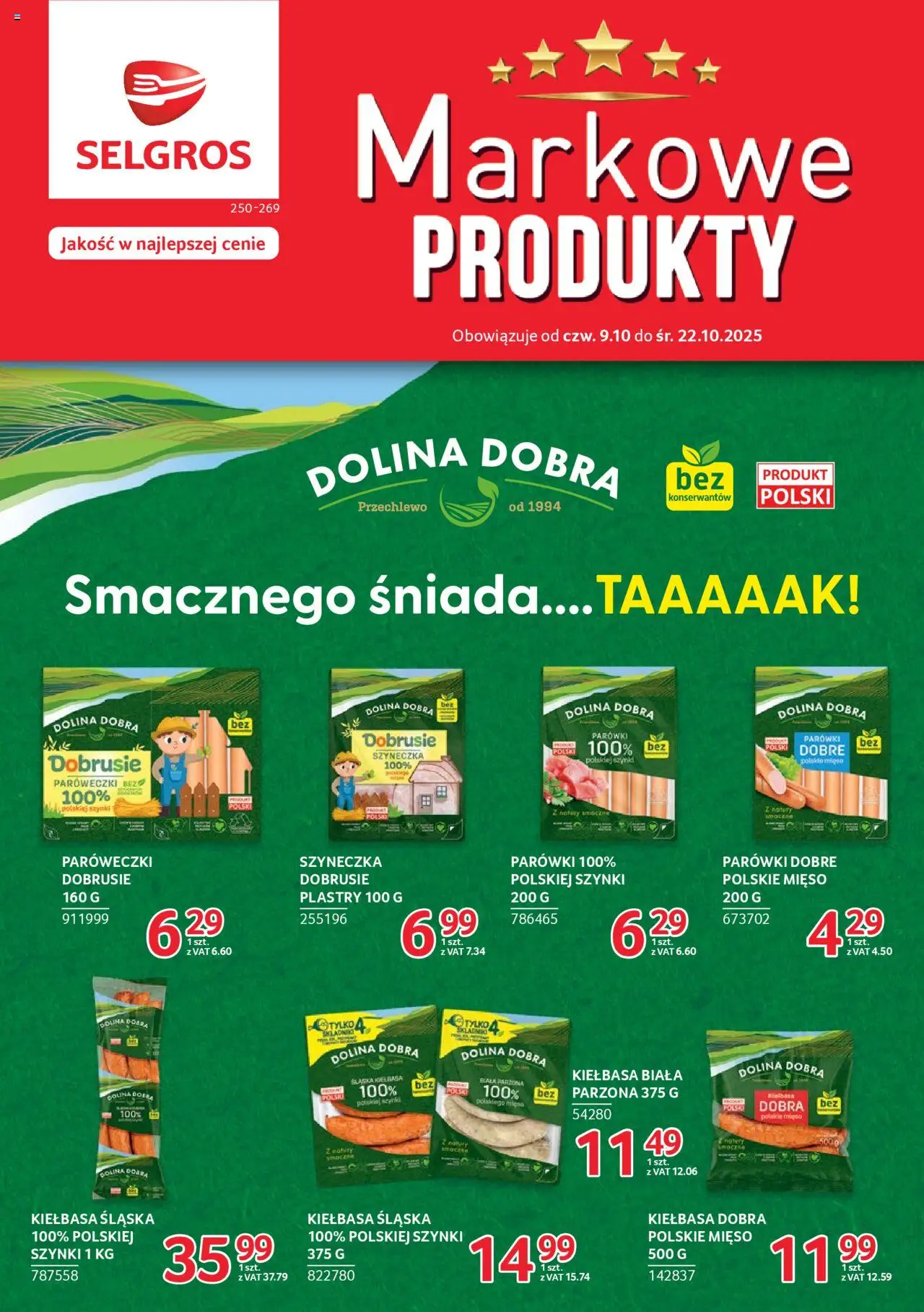 Selgros cash&carry Markowe produkty od 09.10.2025 - Nowa Gazetka - Numer strony 1