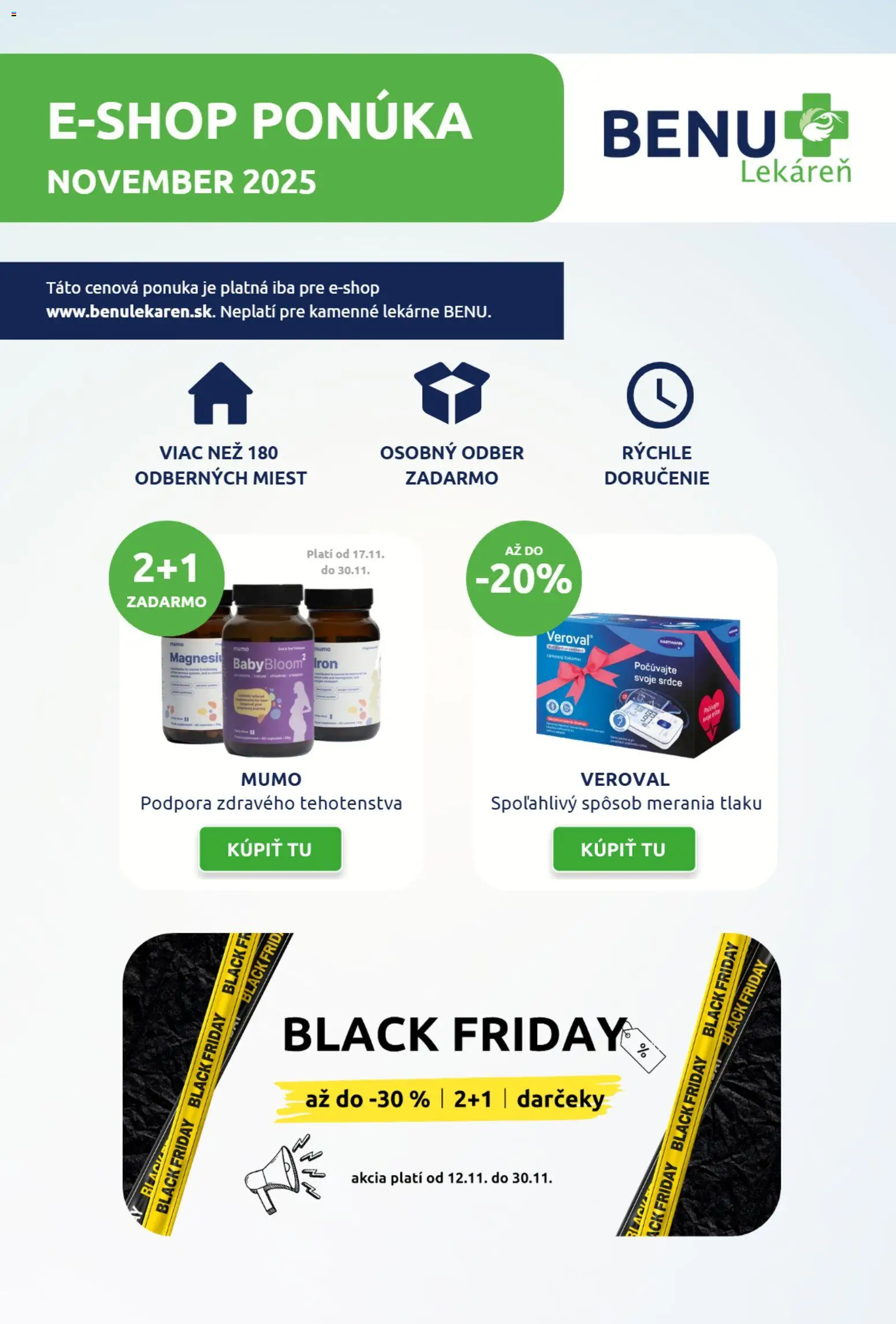 Náhľad BENU Lekáreň letáku platného od 01.11.2025
