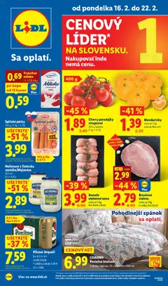 Náhľad Lidl letáku platného od 16.02.2026