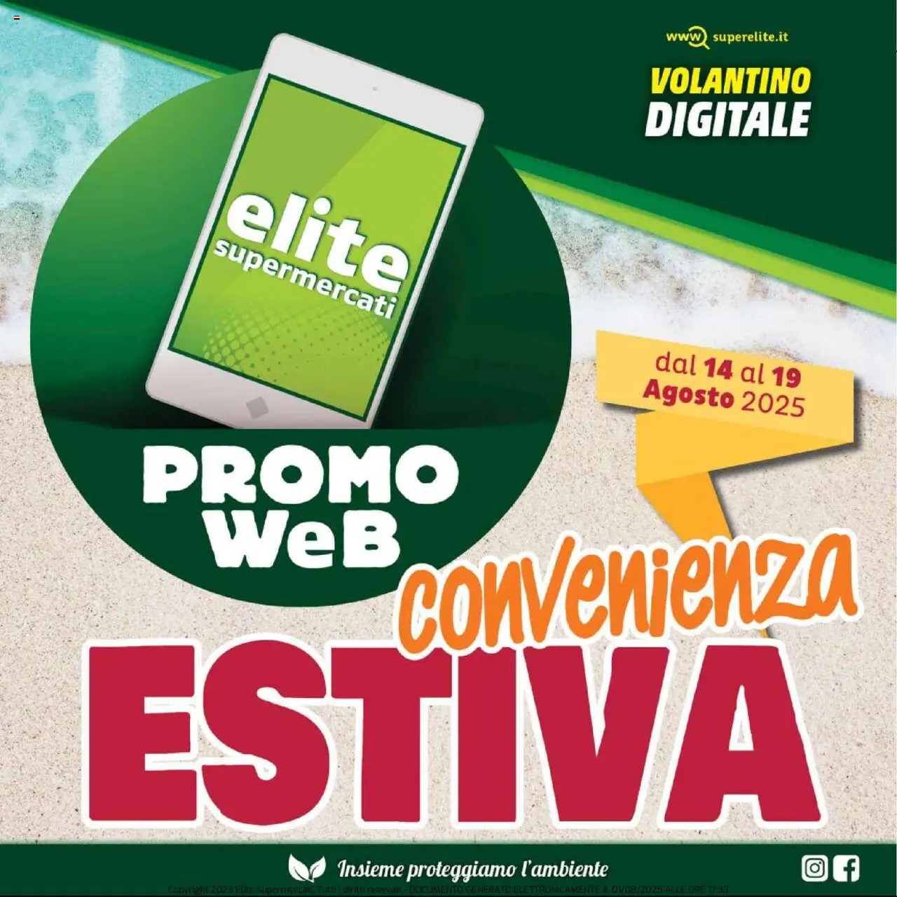 Volantino Elite Supermercati valido da 14/08/2025 numero di pagina 1
