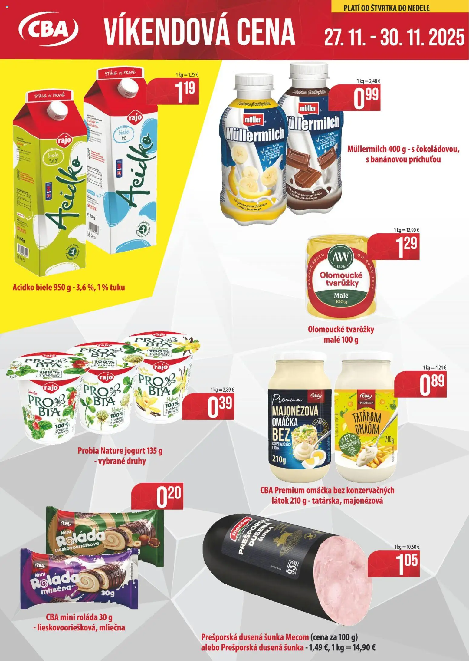 Náhľad CBA Verex letáku platného od 27.11.2025