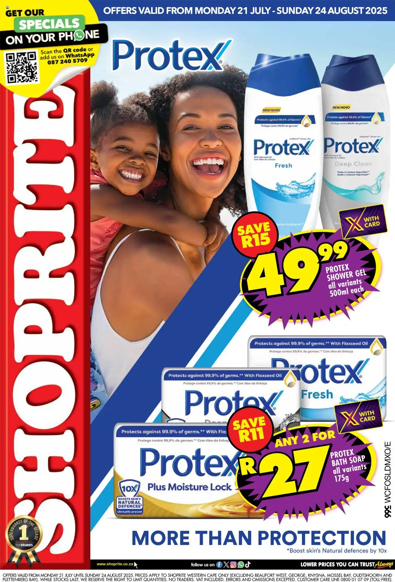 Shoprite Western Cape - Protex Savings 21/07 - 10/08/2025 >> Catalogue