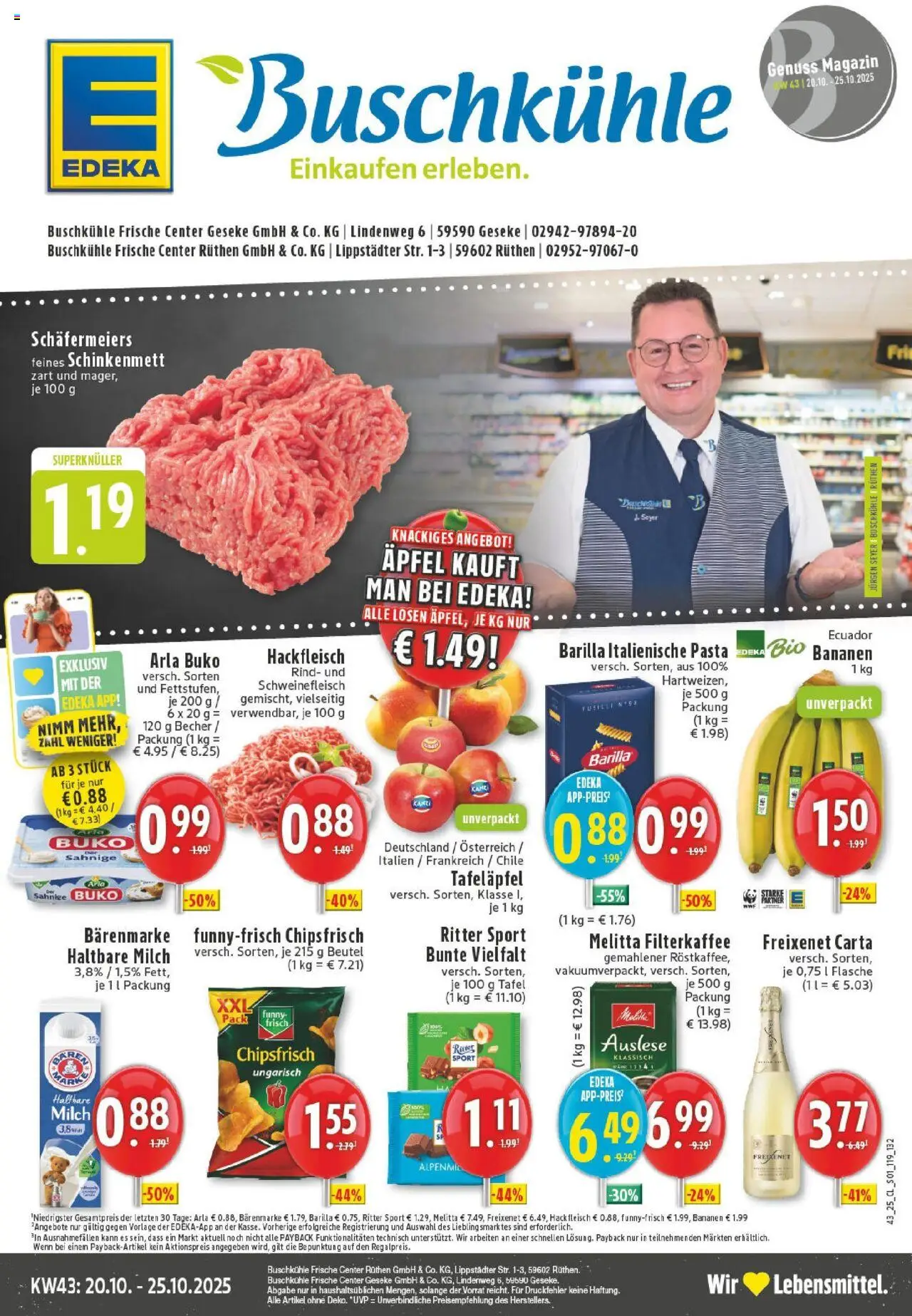 EDEKA Prospekt ab 19.10.2025 - Prospekt Geseke Online