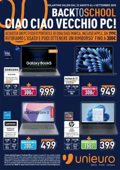 Anteprima dell'opuscolo Attuale volantino dal negozio Unieuro valido da 22/08/2025
