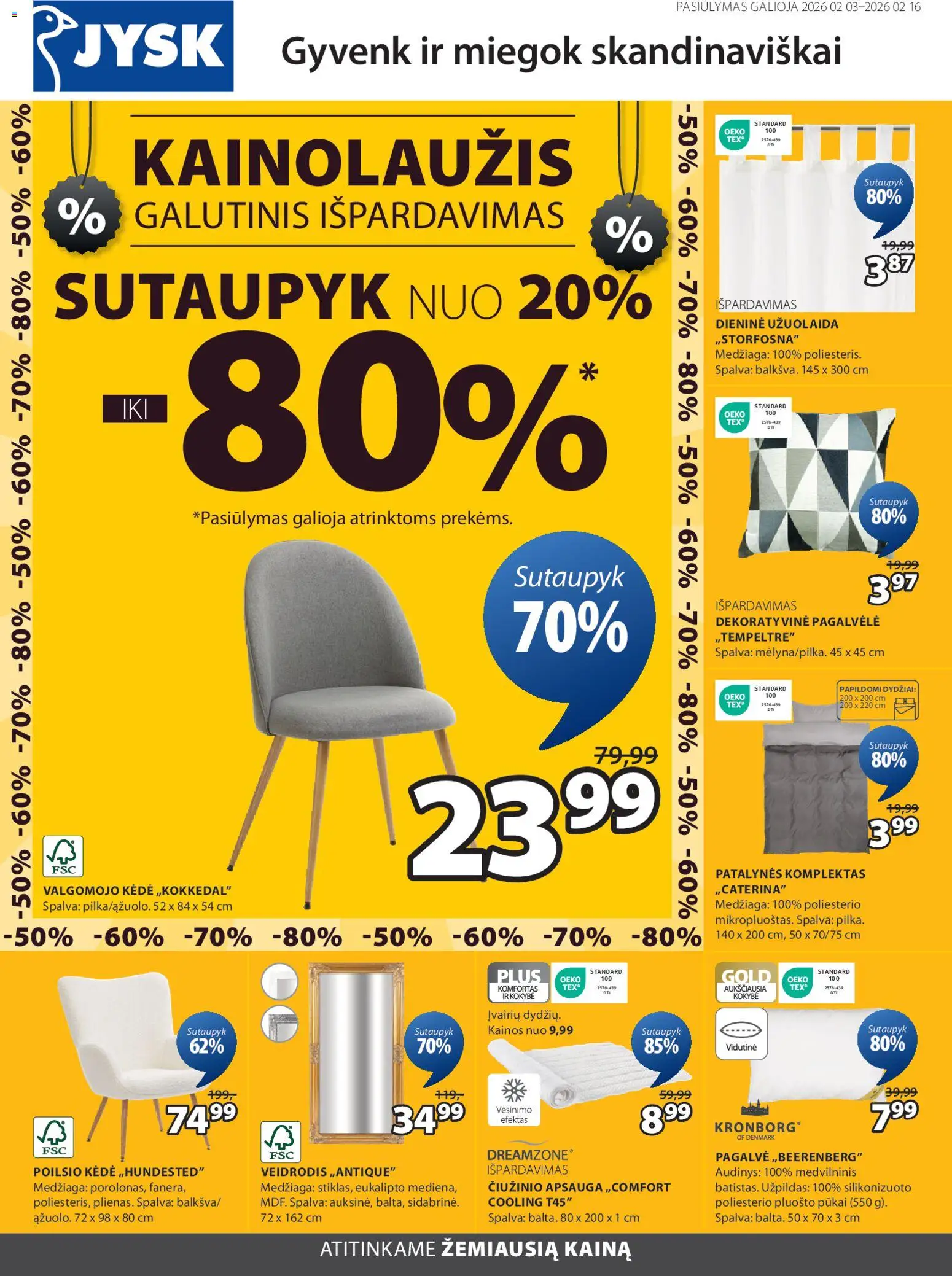 JYSK parduotuvės leidinio Leidinys galiojančio nuo 2026.02.03 peržiūra