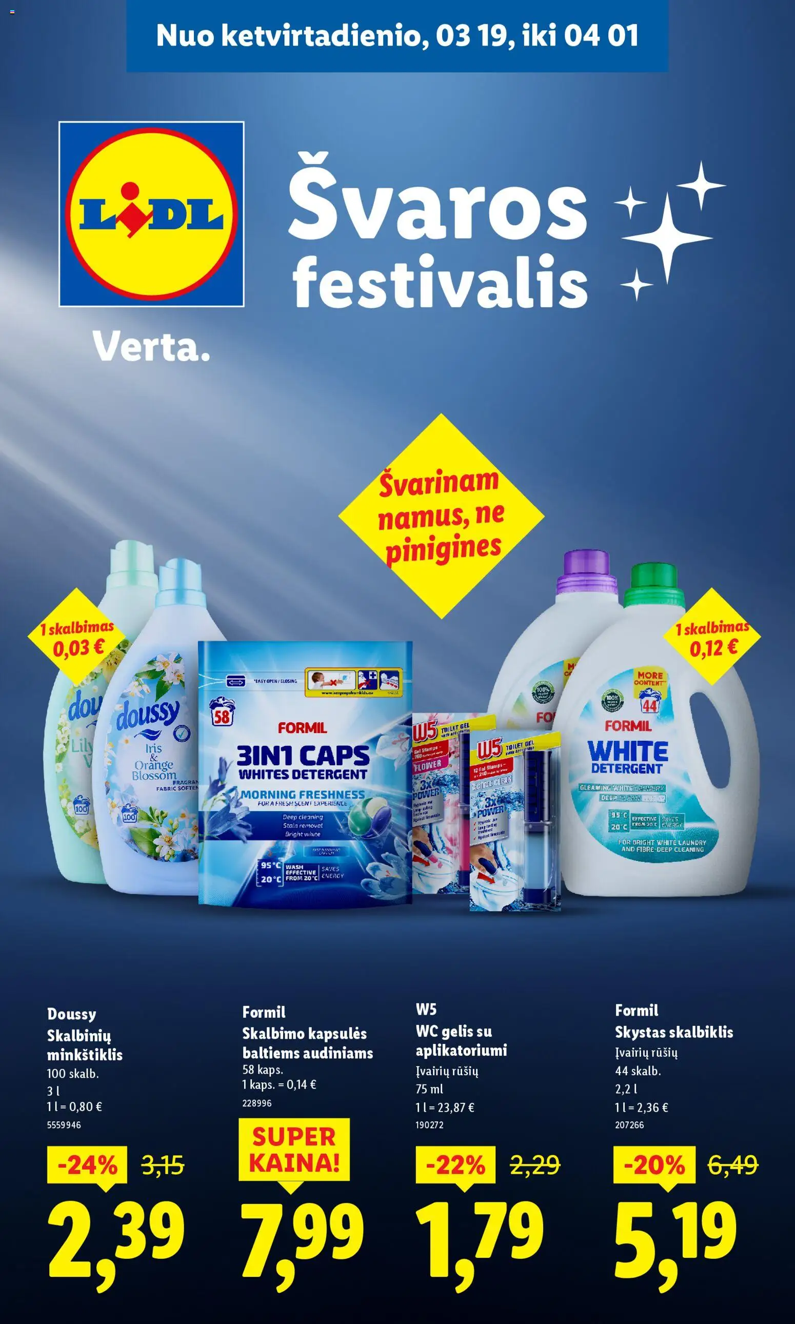 LIDL parduotuvės leidinio LIDL leidinys - Švaros festivalis galiojančio nuo 2026.03.19 peržiūra