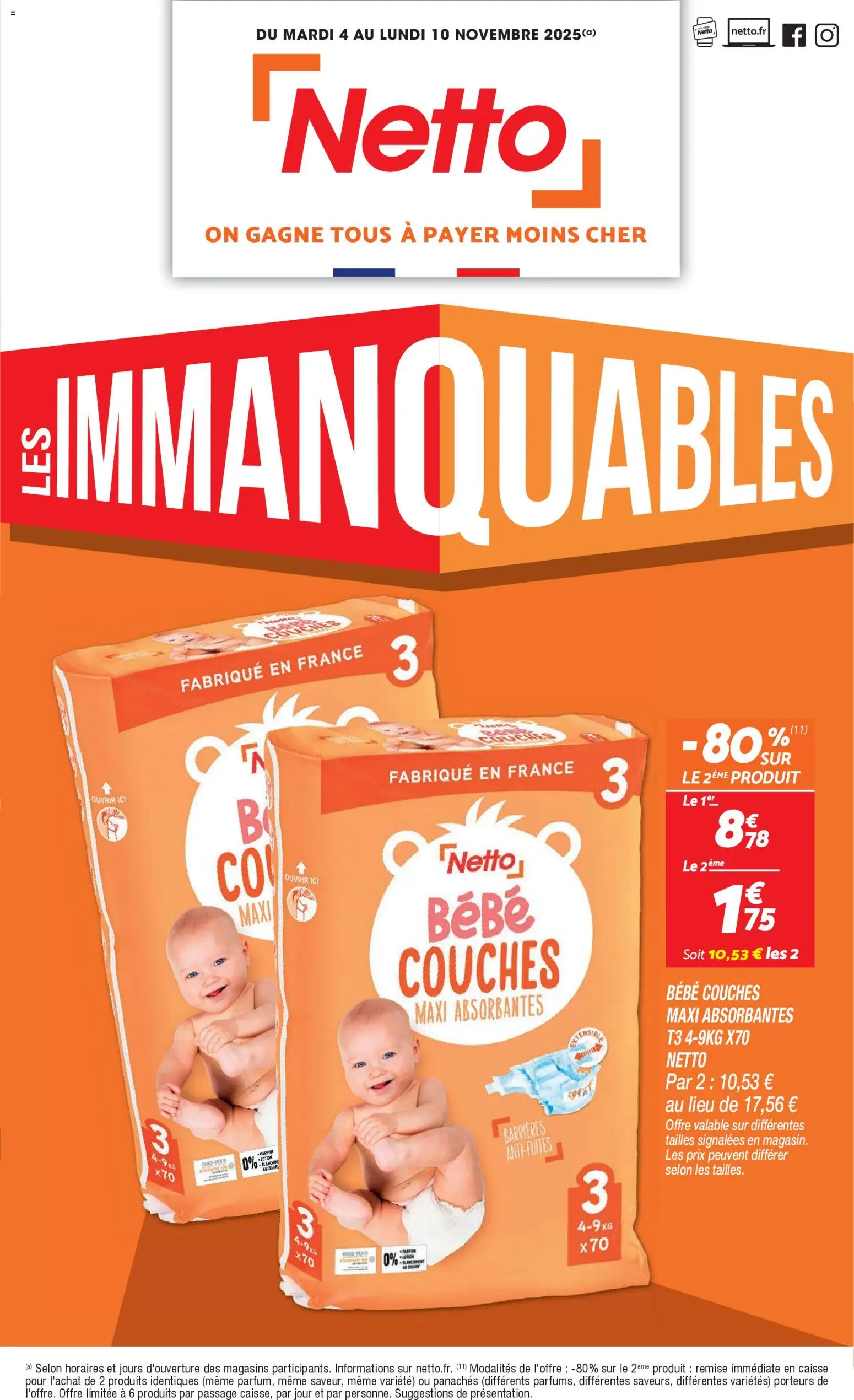 Prévisualisation de Immanquables du magasin Netto formulaire valide 04/11/2025