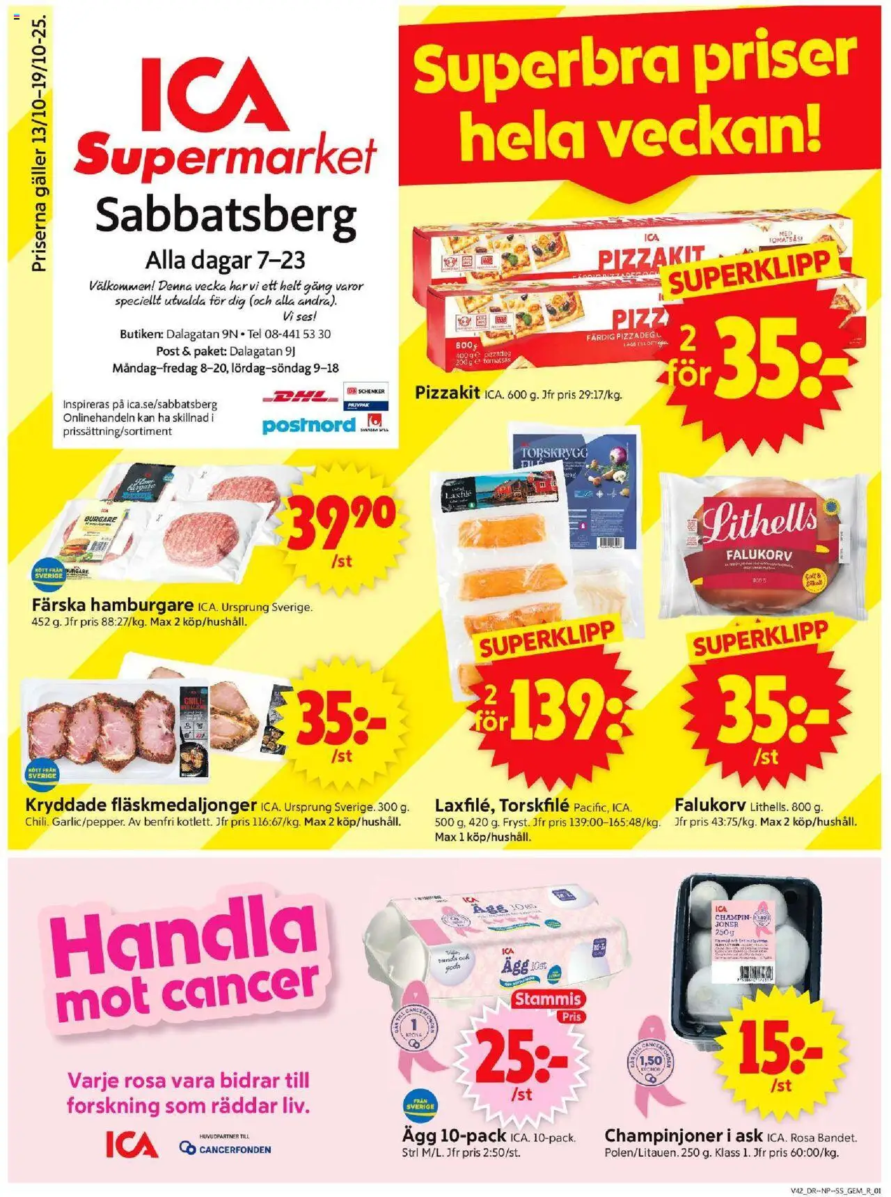 Stockholm är giltig 13/10 2025 > Veckans Erbjudanden gäller från 13/10/2025 till 19/10/2025 sidnummer 1