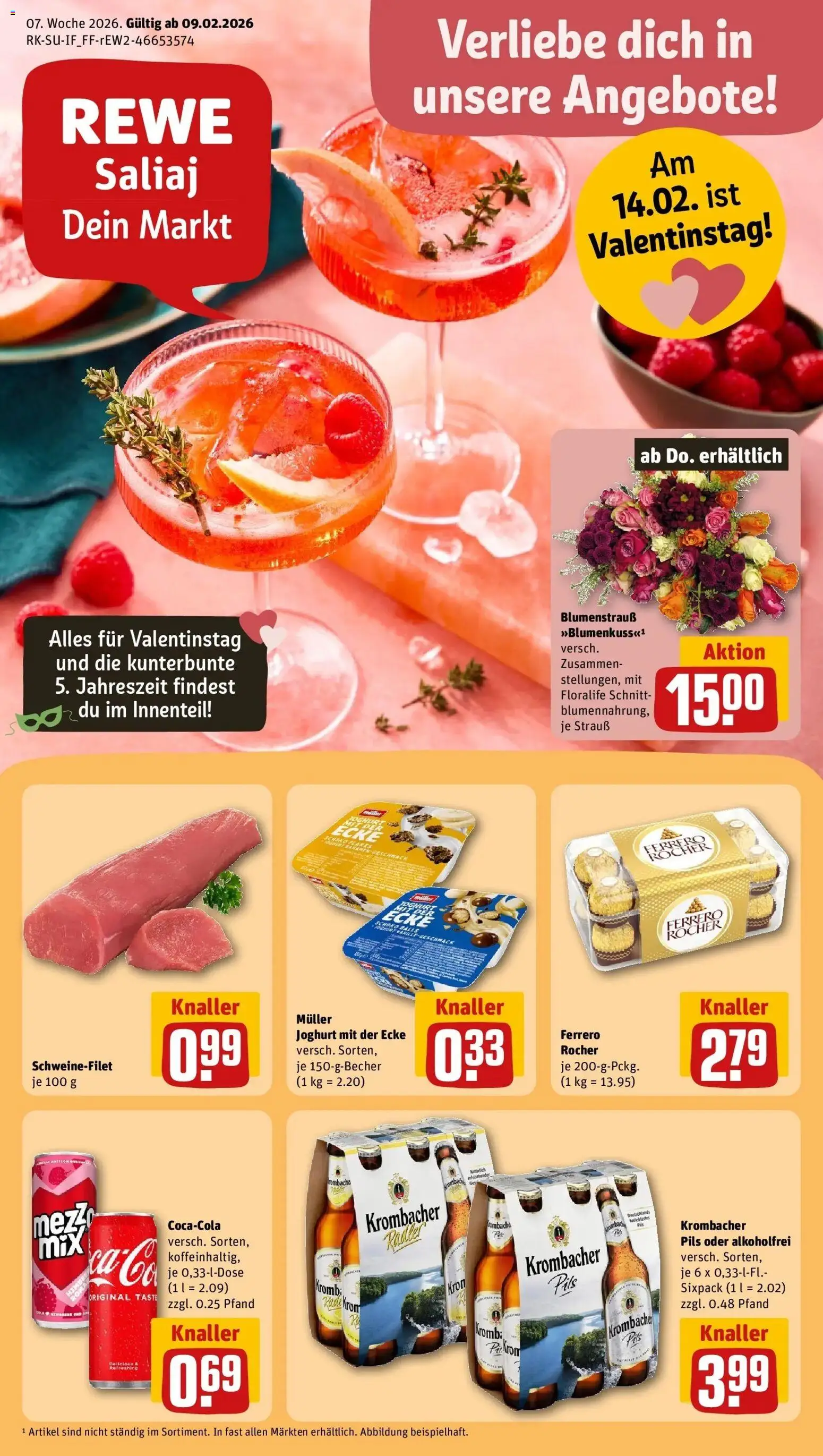 Vorschau von dem Prospekt des Geschäftes Rewe, gültig ab dem 09.02.2026