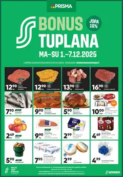 Kaupan Prisma Tarjoukset - Bonus Tuplana esikatselu, voimassa 01/12/2025