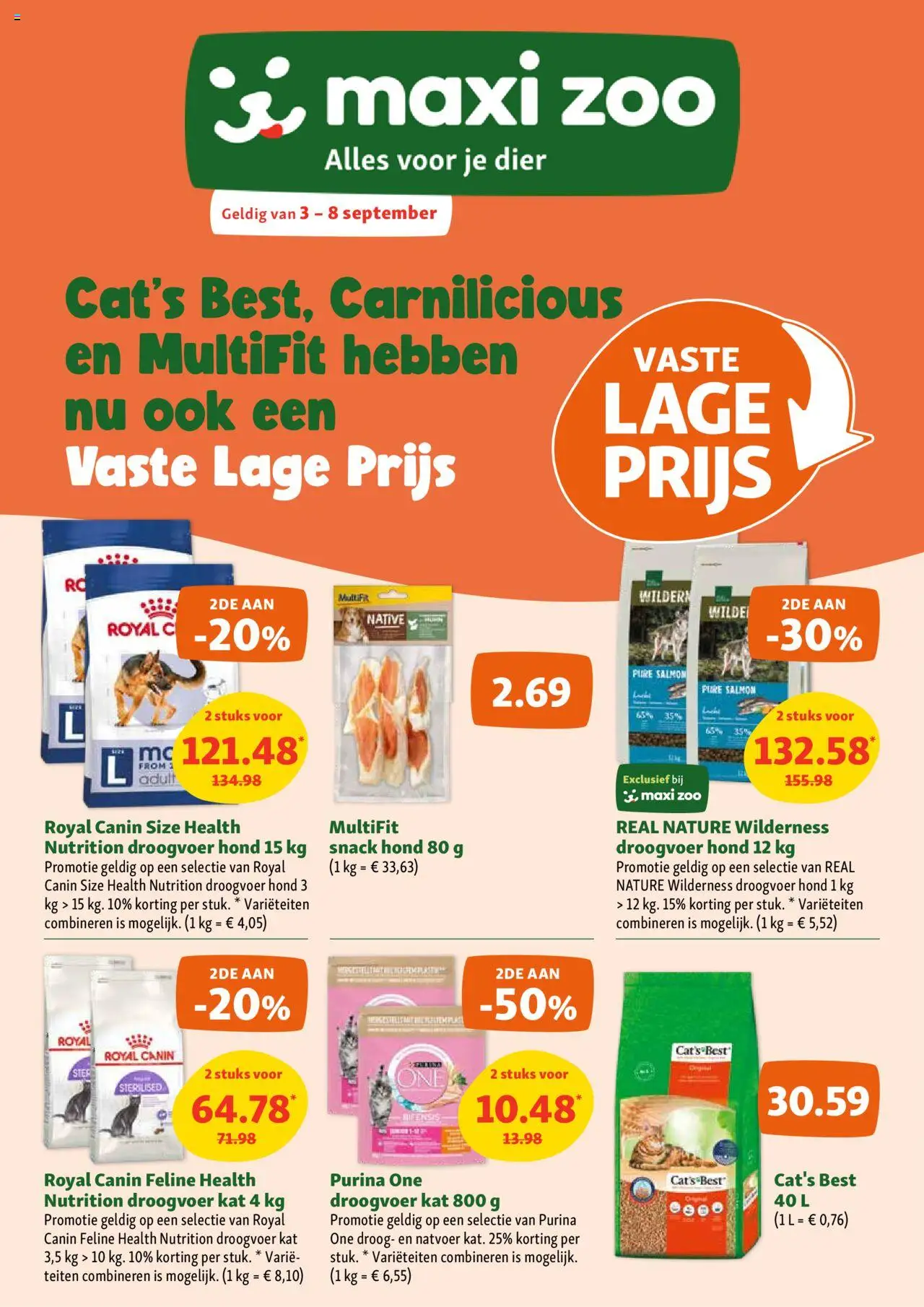 Maxi Zoo shop Folder geldig vanaf 03/09/2025 - Paginanummer 1