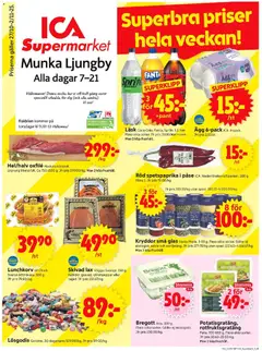 Förhandsgranska reklamblad Munka-Ljungby från butik ICA Supermarket gäller från 27/10/2025