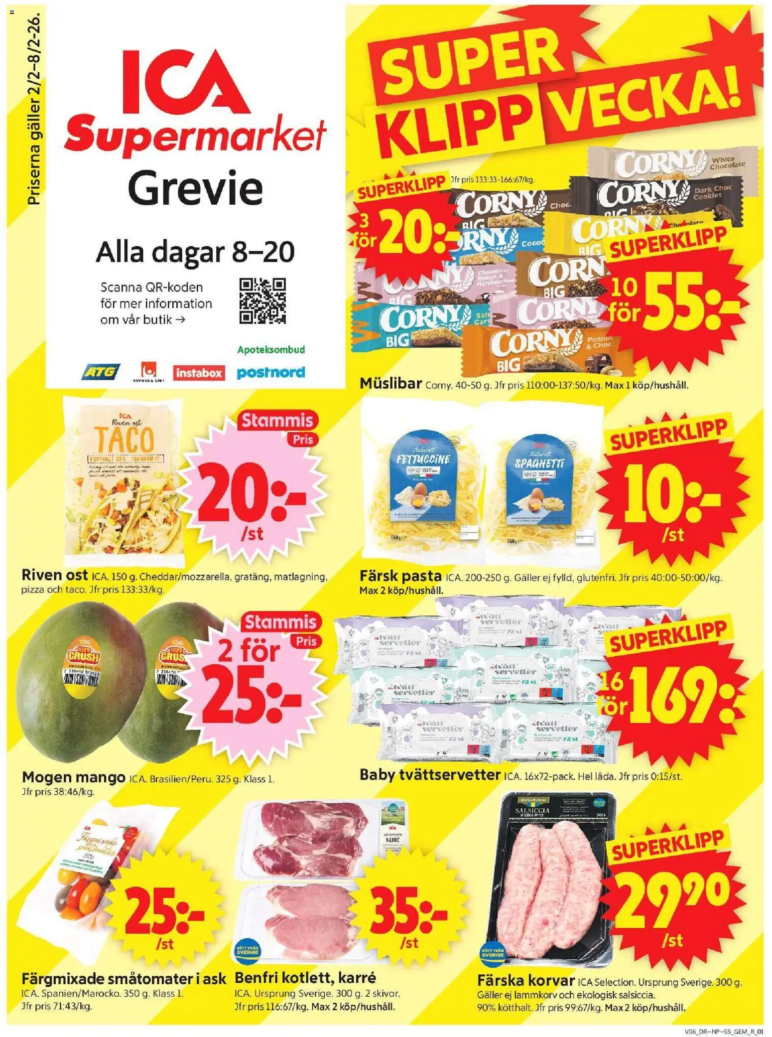 Förhandsgranska reklamblad Grevie från butik ICA Supermarket gäller från 02/02/2026