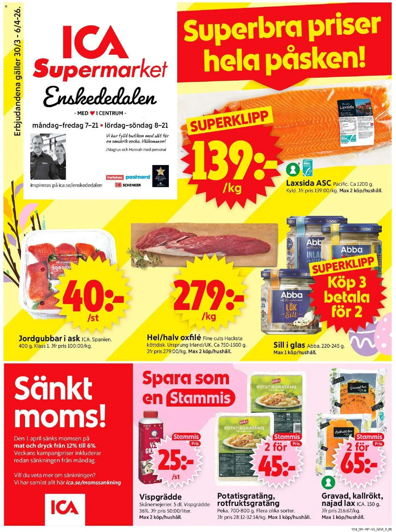 Förhandsgranska reklamblad Enskededalen från butik ICA Supermarket gäller från 30/03/2026