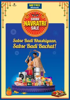 Preview of leaflet Catalogue Shubh Navratri Sale from store Metro is valid from 23/09/2025