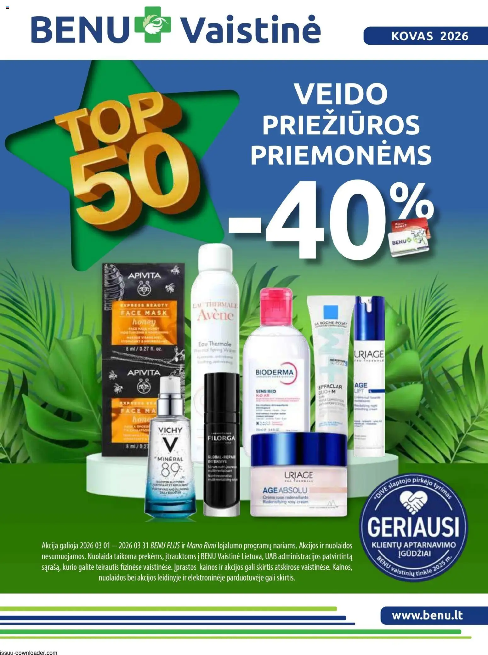BENU parduotuvės leidinio BENU leidinys galiojančio nuo 2026.03.01 peržiūra
