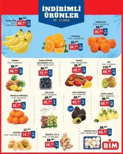 BİM Meyve-Sebze, İndirim 09.01.2026 - Broşürünün önizlemesi