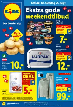 Eksempel på tilbudsavis Weekend tilbud fra butik Lidl gyldig fra 25/09/2025