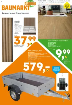 Vorschau von dem Prospekt des Geschäftes Globus Baumarkt, gültig ab dem 11.08.2025