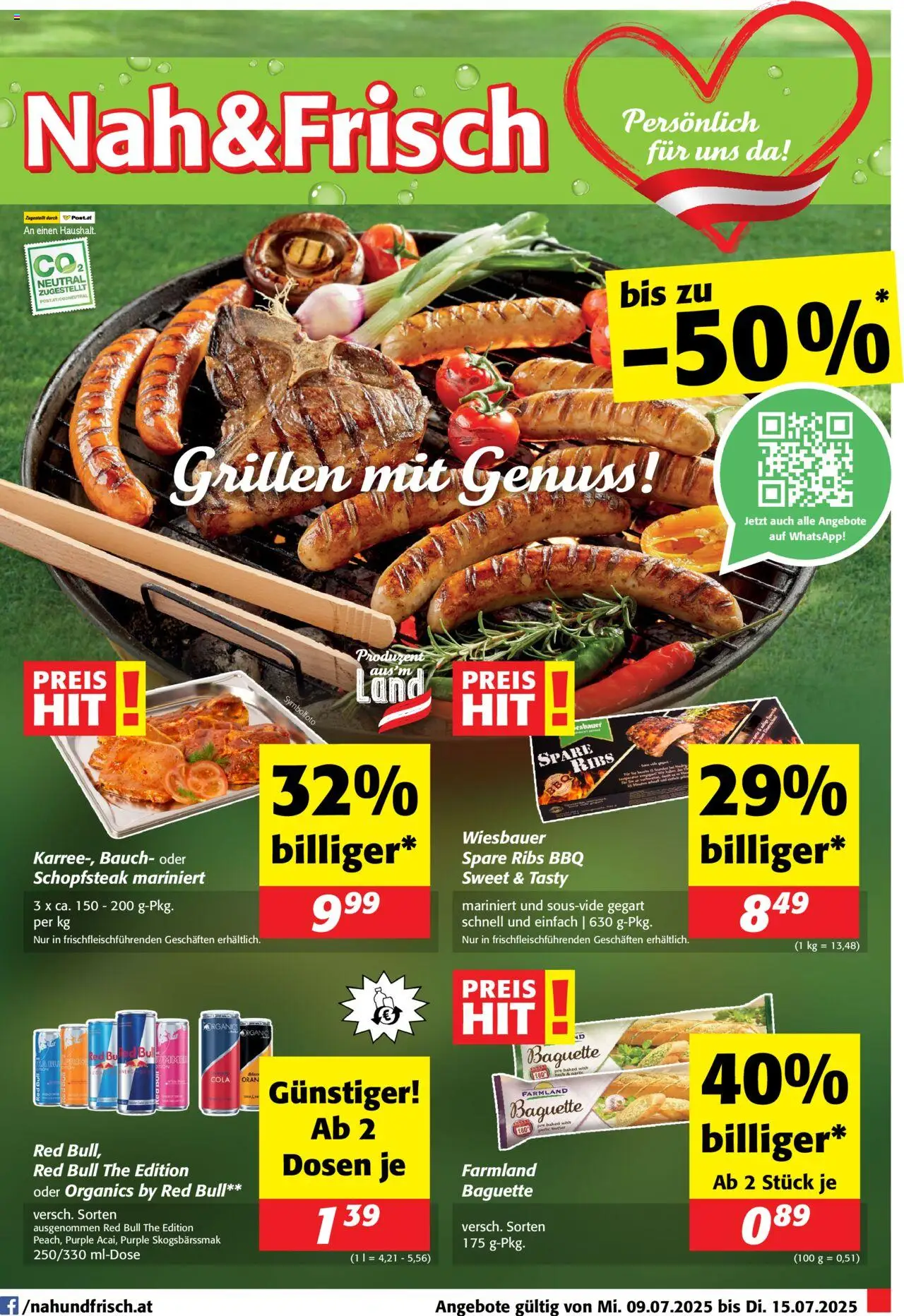  Nah und Frisch Flugblatt ab (09.07.2025 - 15.07.2025) - Seite 1 - Baguette, Butter