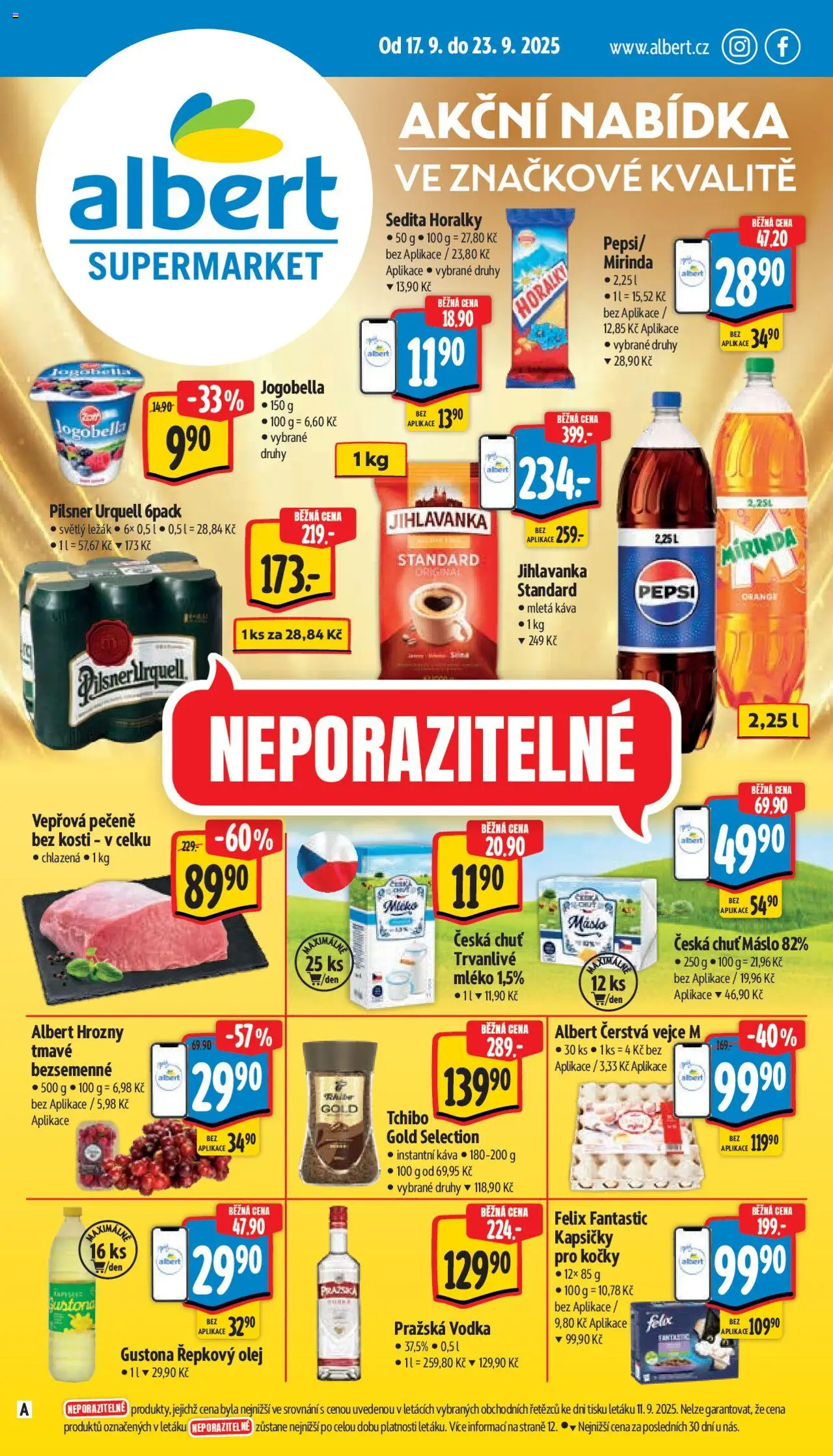  ALBERT leták od 17.09.2025 - Akční leták "Supermarket"