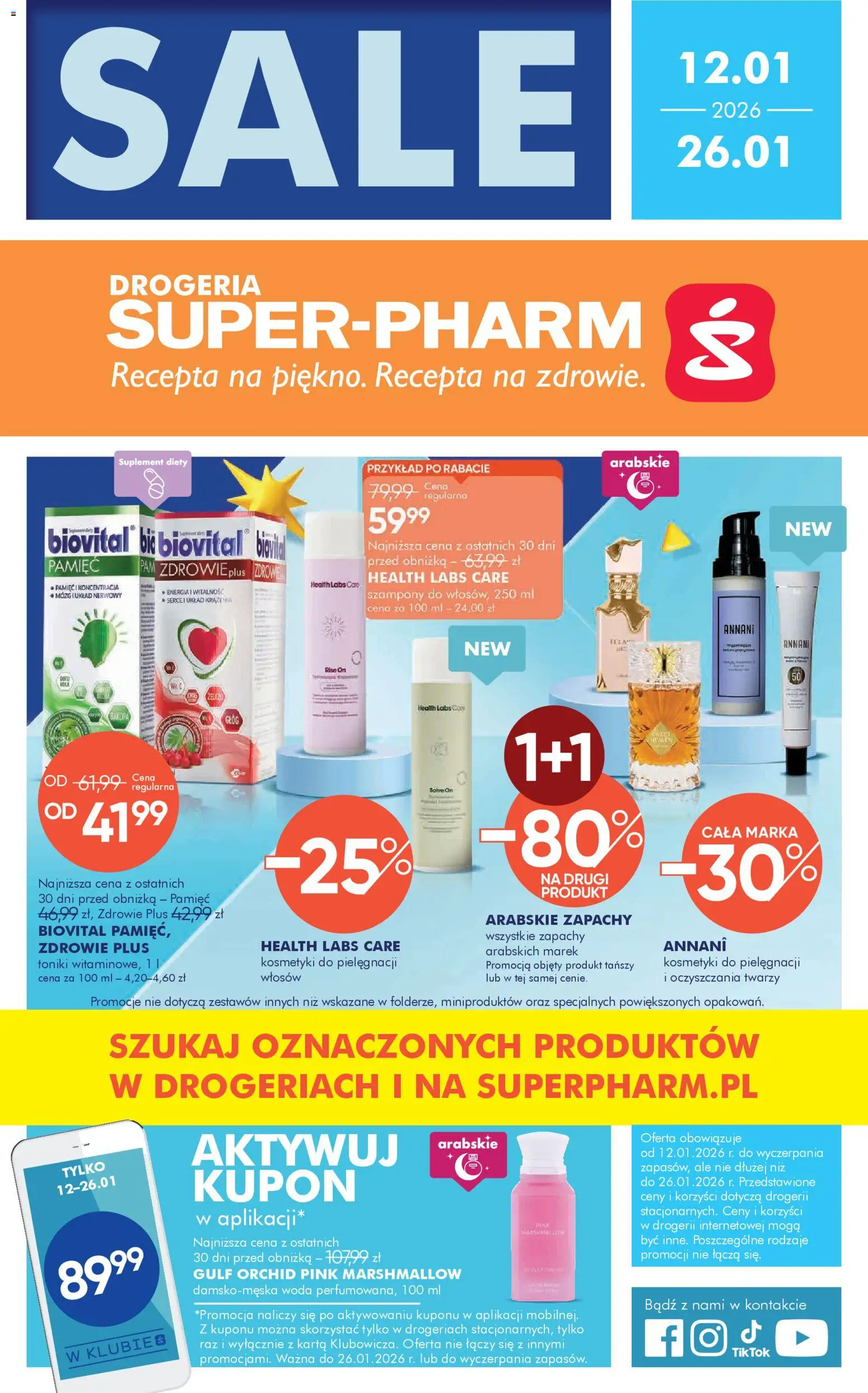 Pogląd gazetki "Gazetka" ze sklepu Super-pharm ważnej od 12.01.2026 - Drogeria, Woda, Kosmetyki, Karta