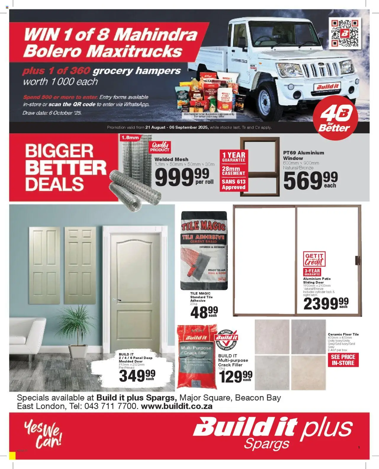 Build It Eastern Cape - Weekly Specials from 21/08 - 06/09/2025 > Promotions
